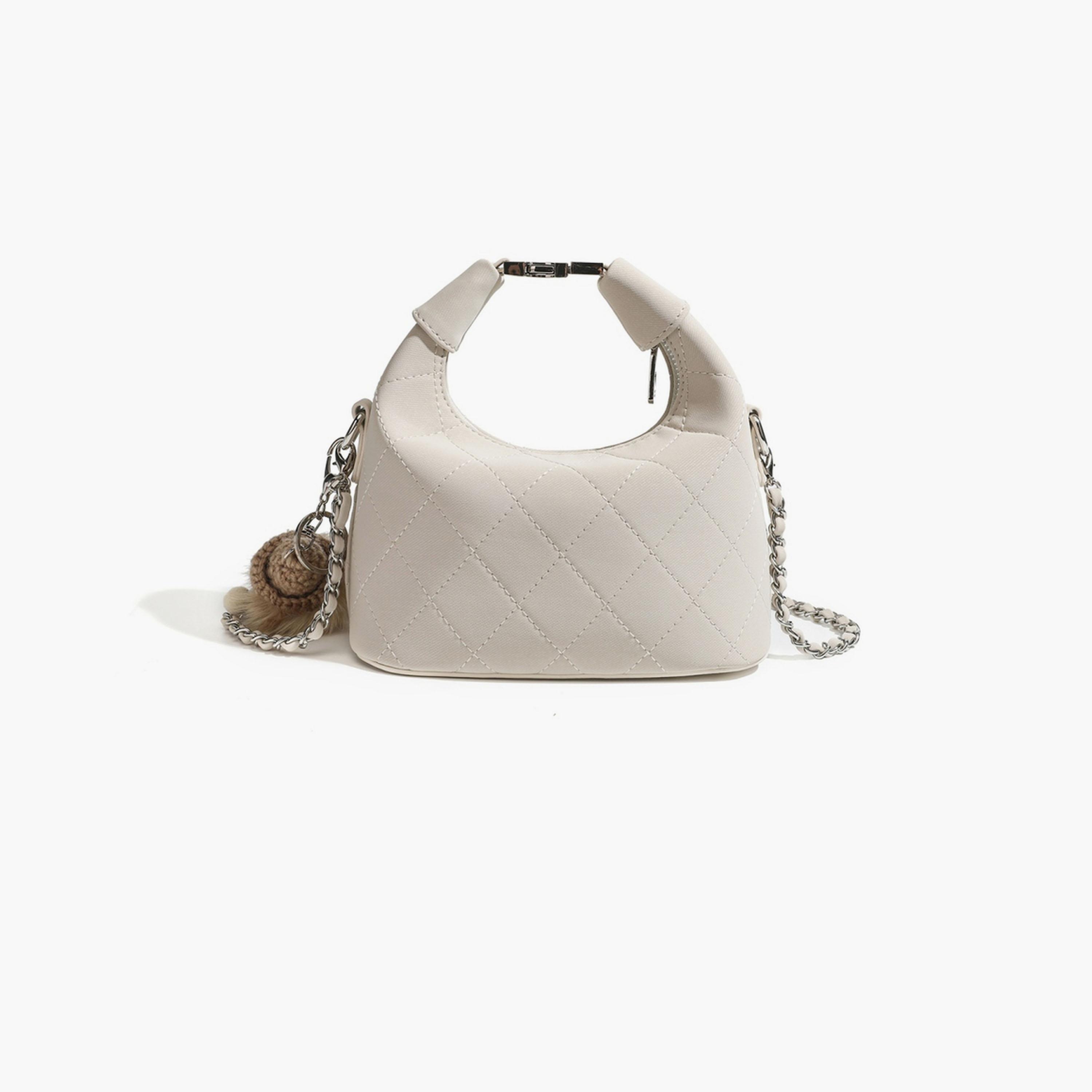 شنطة كروس مبطنة بحزام سلسلة باللون البيج-women-bagsandwallets-handbags-image-4