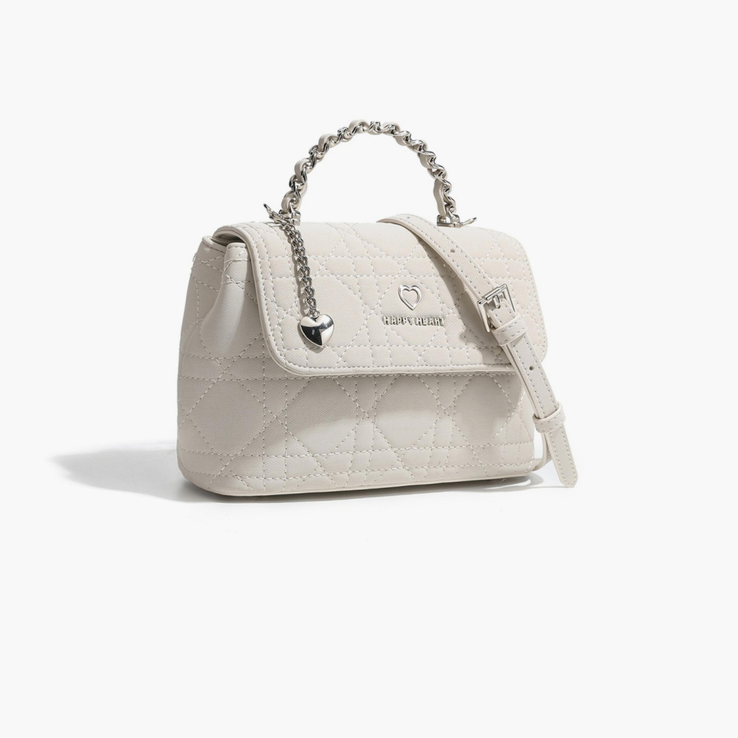 Take Two Beige Quilted Crossbody Bag with Chain Handle-women-bagsandwallets-handbags-image-2