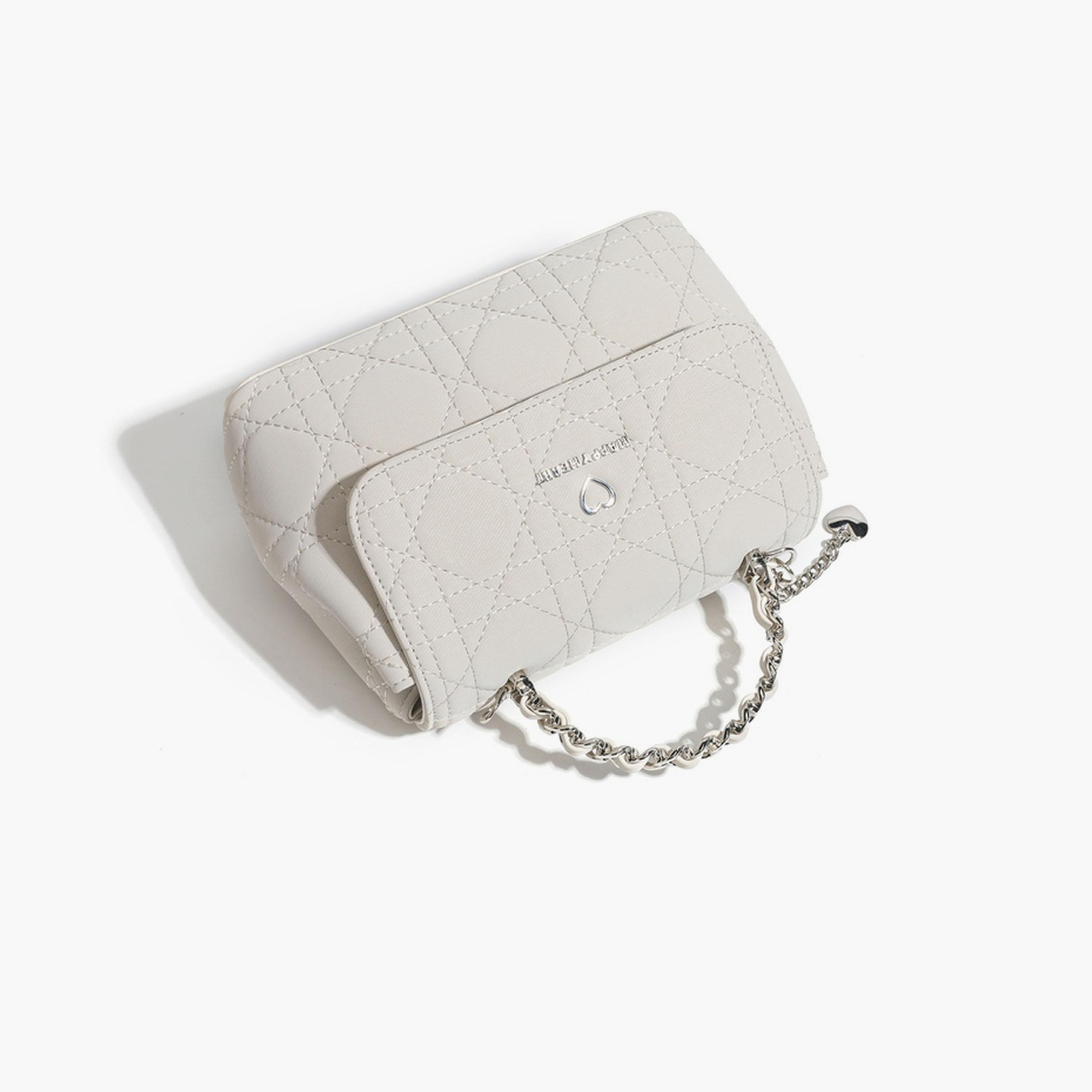 Take Two Beige Quilted Crossbody Bag with Chain Handle-women-bagsandwallets-handbags-image-4