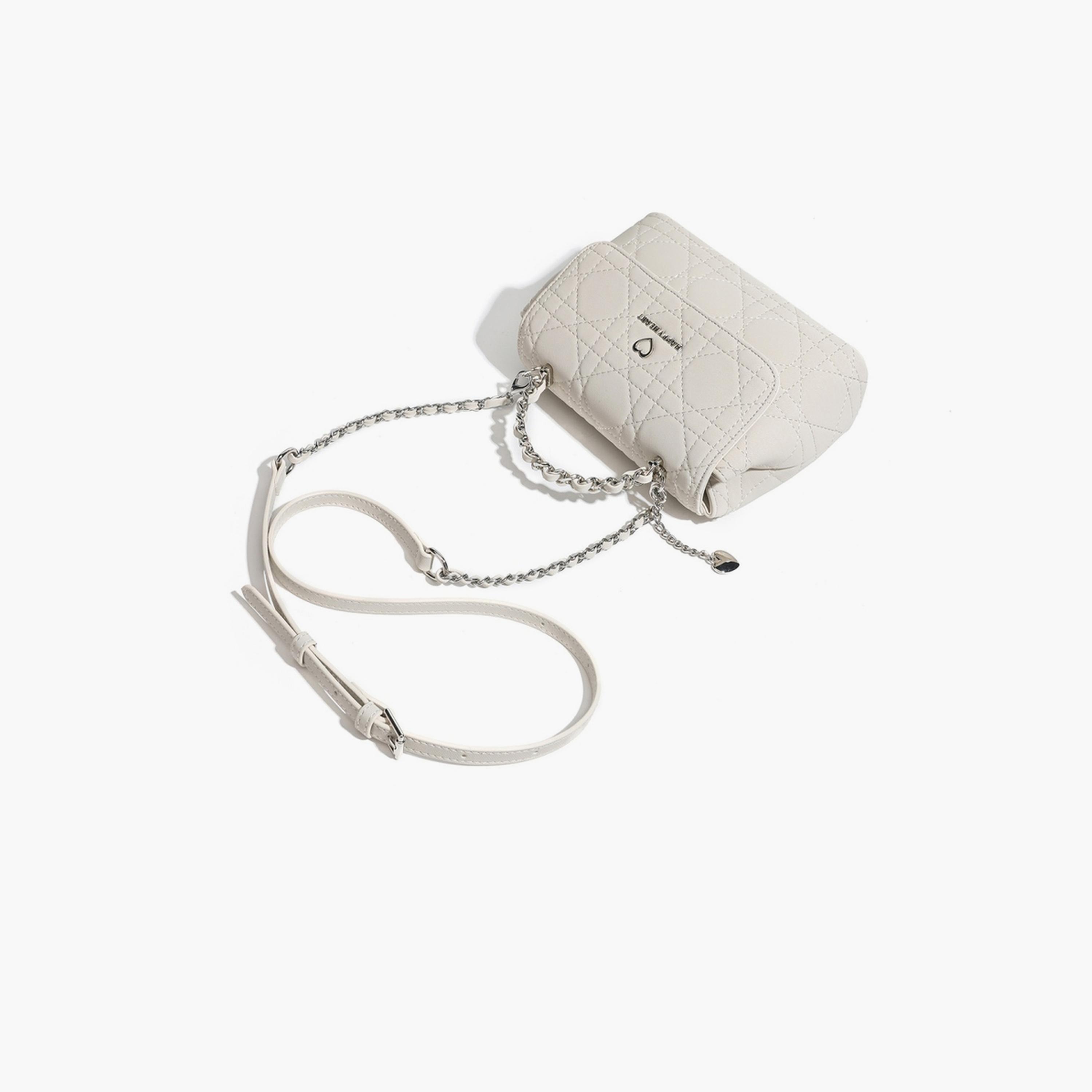 Take Two Beige Quilted Crossbody Bag with Chain Handle-women-bagsandwallets-handbags-image-5