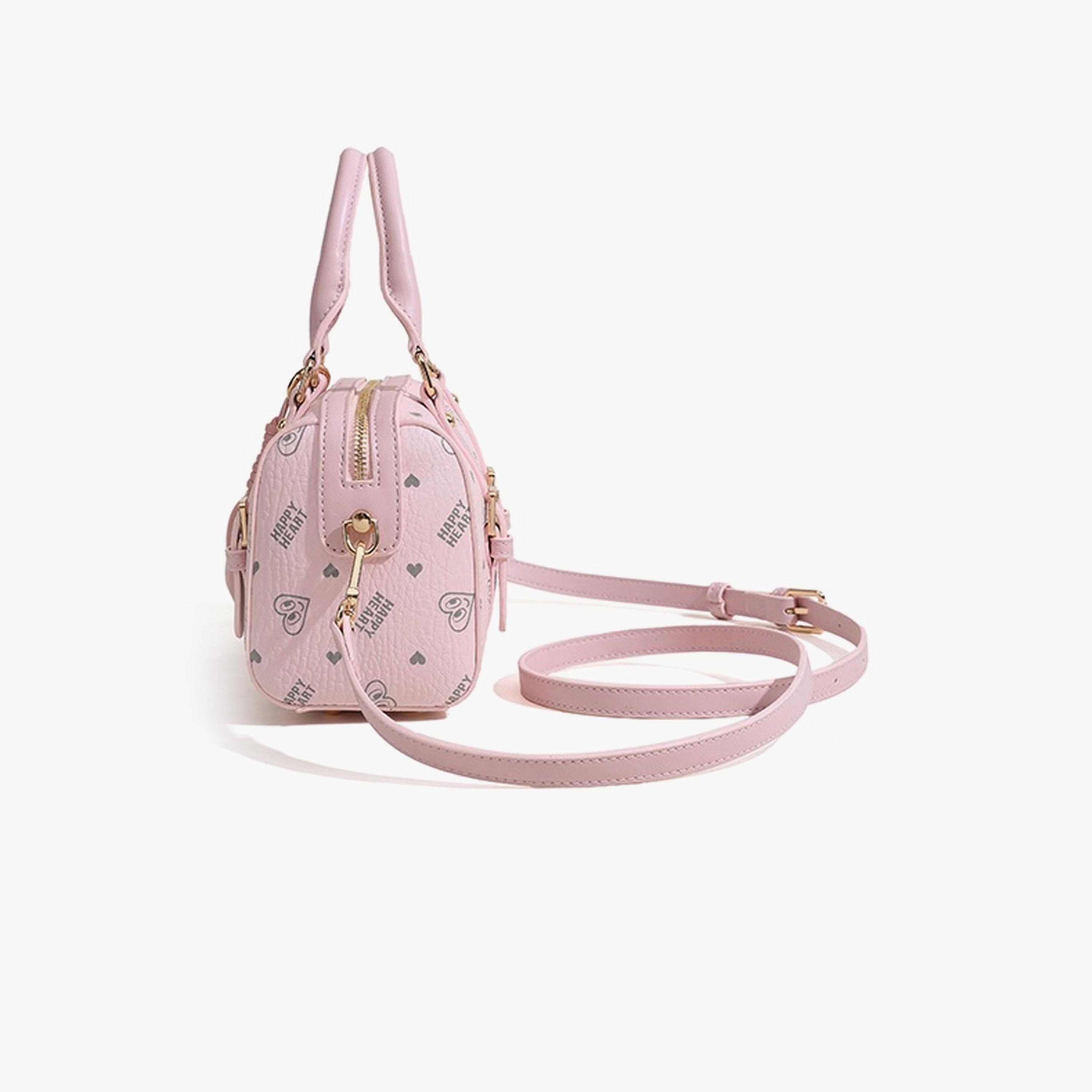 Take Two Pink Heart Print Crossbody Bag-women-bagsandwallets-handbags-image-2