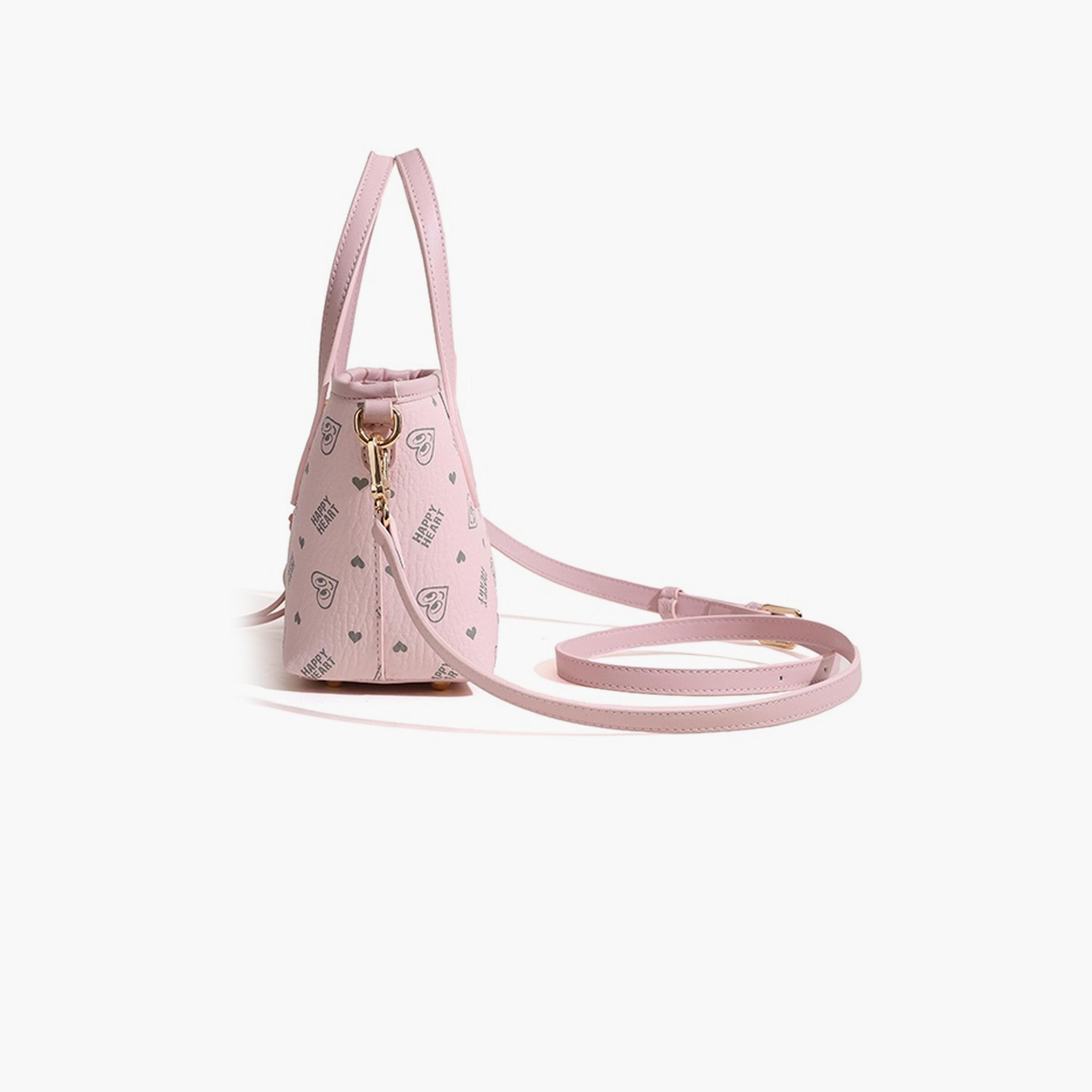 Take Two Pink Heart Print Crossbody Bag-women-bagsandwallets-handbags-image-2