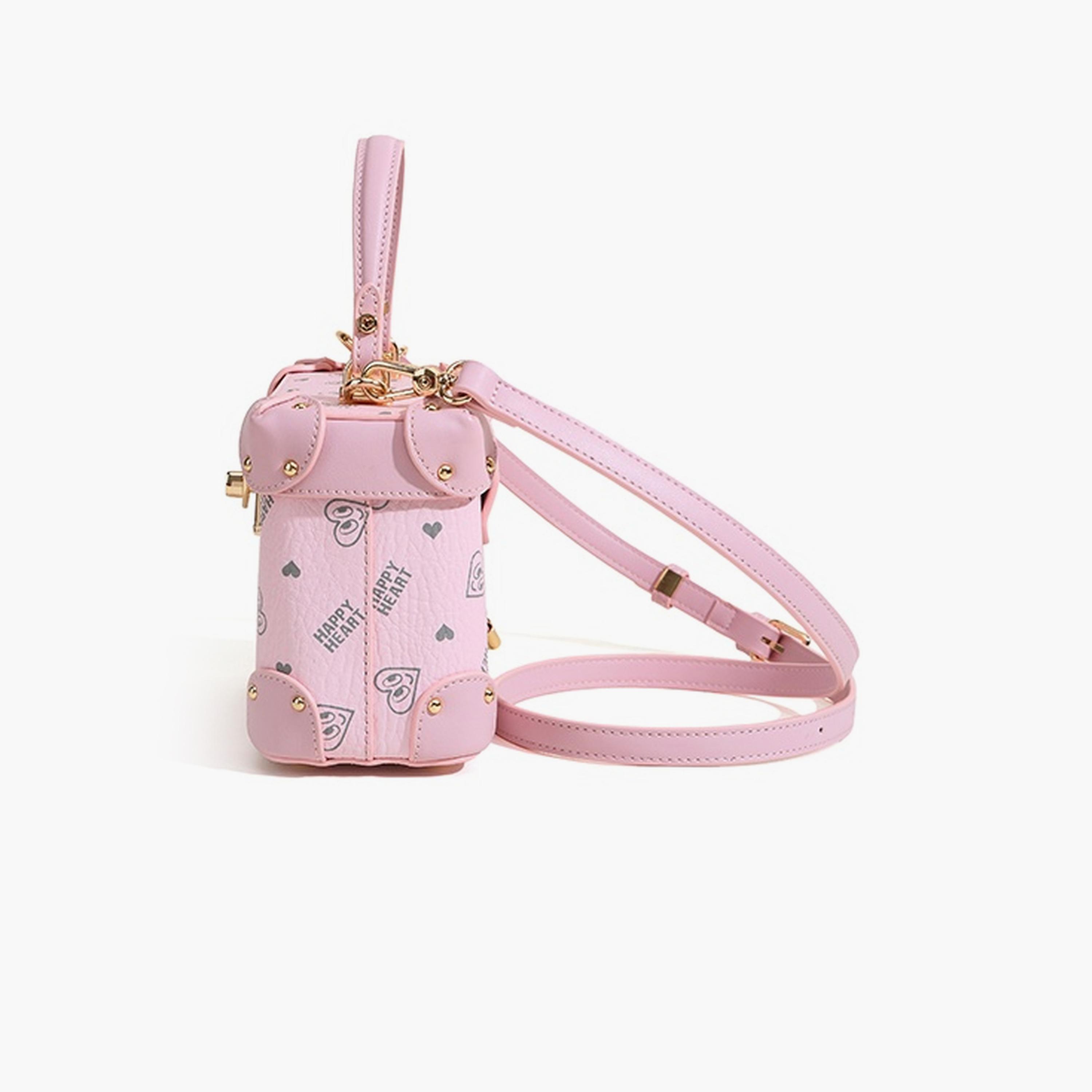 Take Two Pink Happy Heart Crossbody Bag-women-bagsandwallets-handbags-image-2