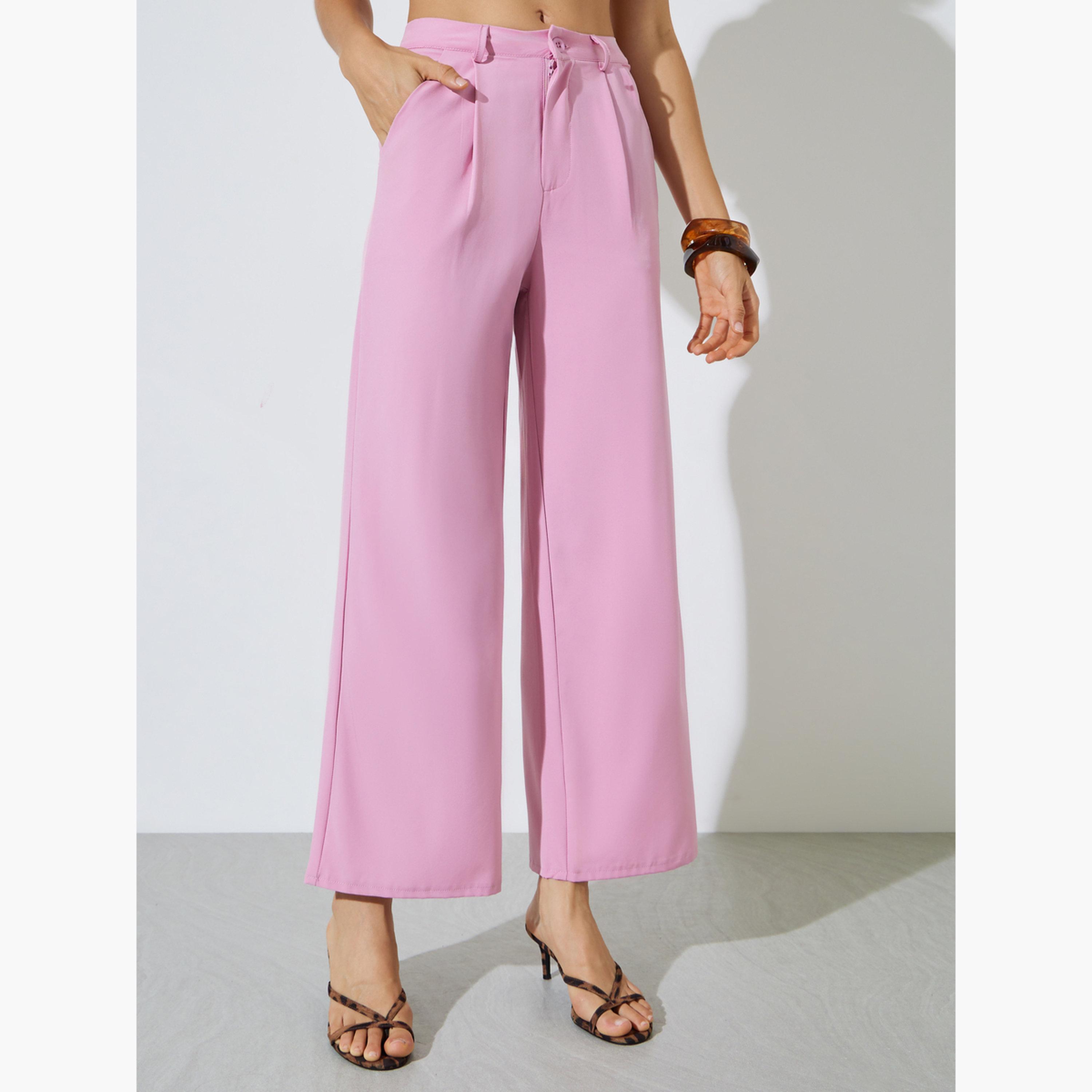 طقم منسق من بنطال وبلوزة بلا أكمام برباط-women-clothing-coordsets-image-5