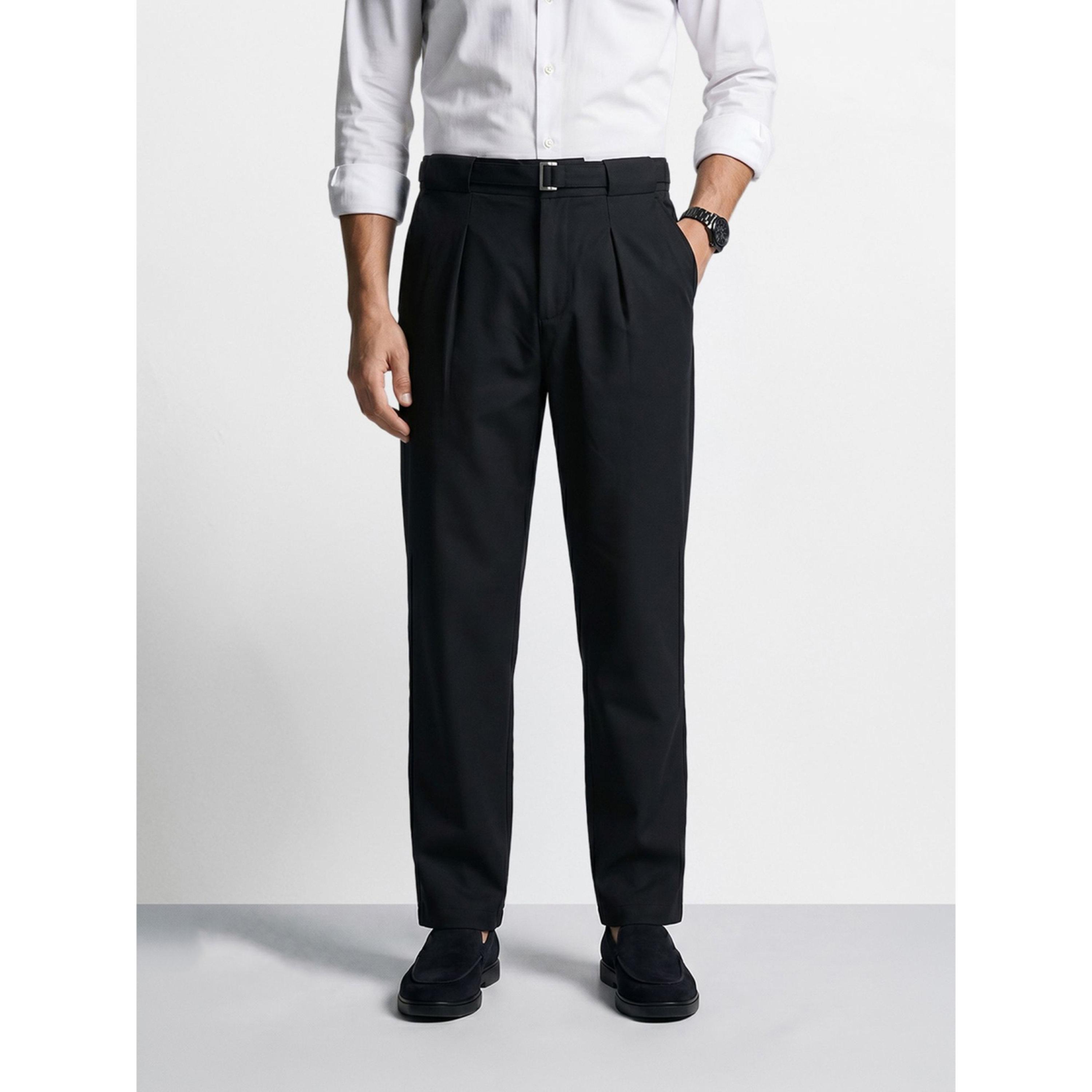 The Indian Garage Co X Styli Men Regular Fit Solid Trousers-men-clothing-trousersandchinos-trousers-image-1