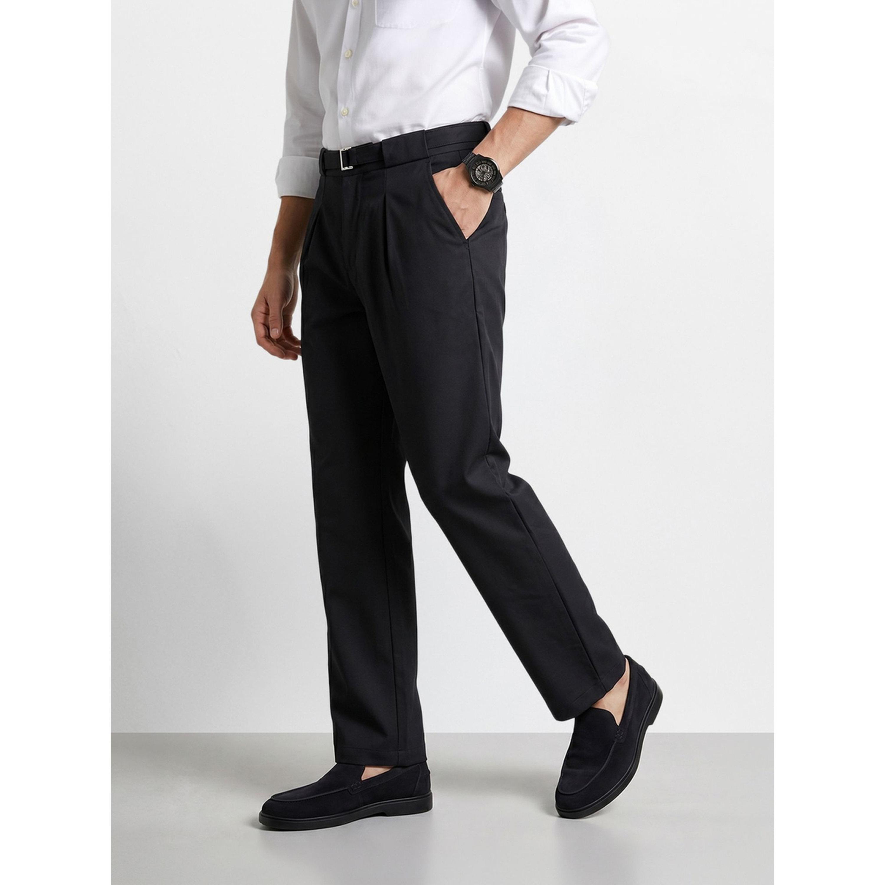 The Indian Garage Co X Styli Men Regular Fit Solid Trousers-men-clothing-trousersandchinos-trousers-image-3