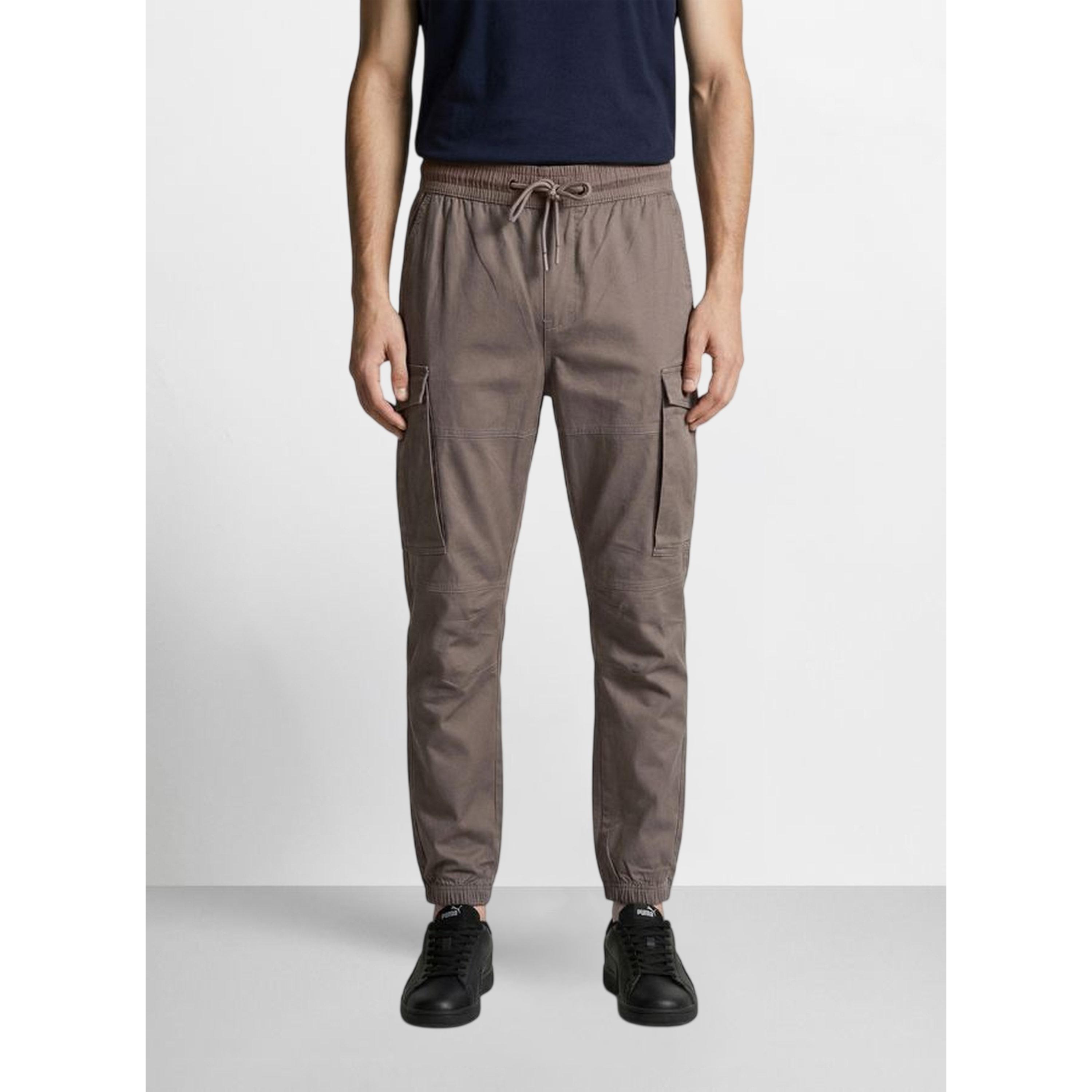 جوغر كارجو سادة بقصة عادية-men-clothing-joggers-image-1