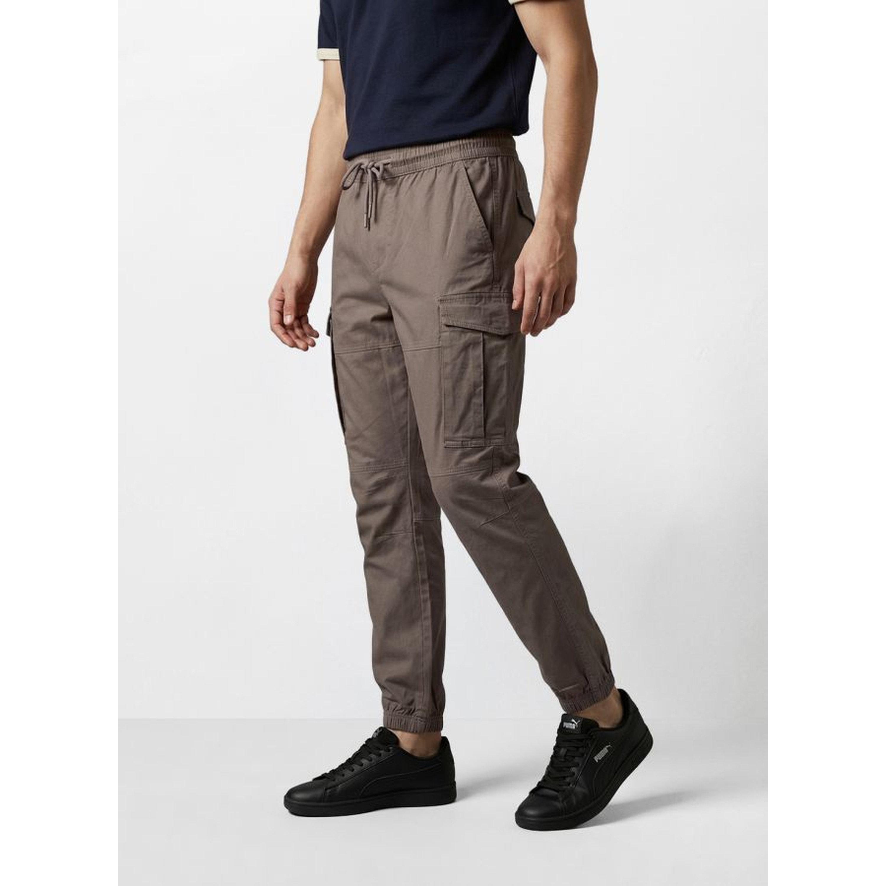 جوغر كارجو سادة بقصة عادية-men-clothing-joggers-image-3
