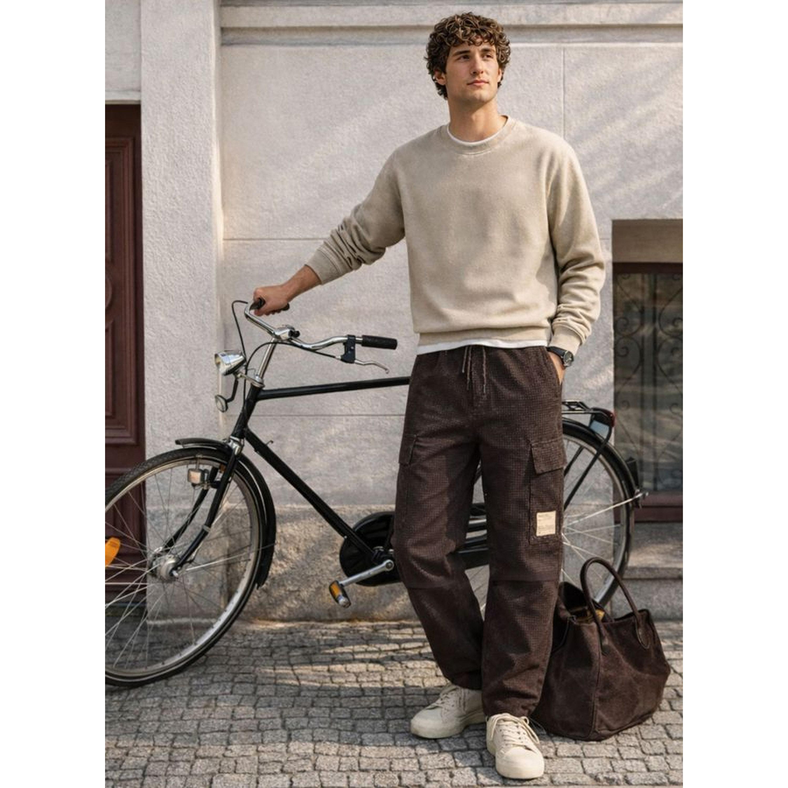 جوغر كارجو بتفاصيل بارزة الملمس وقصة واسعة جداً-men-clothing-joggers-image-4