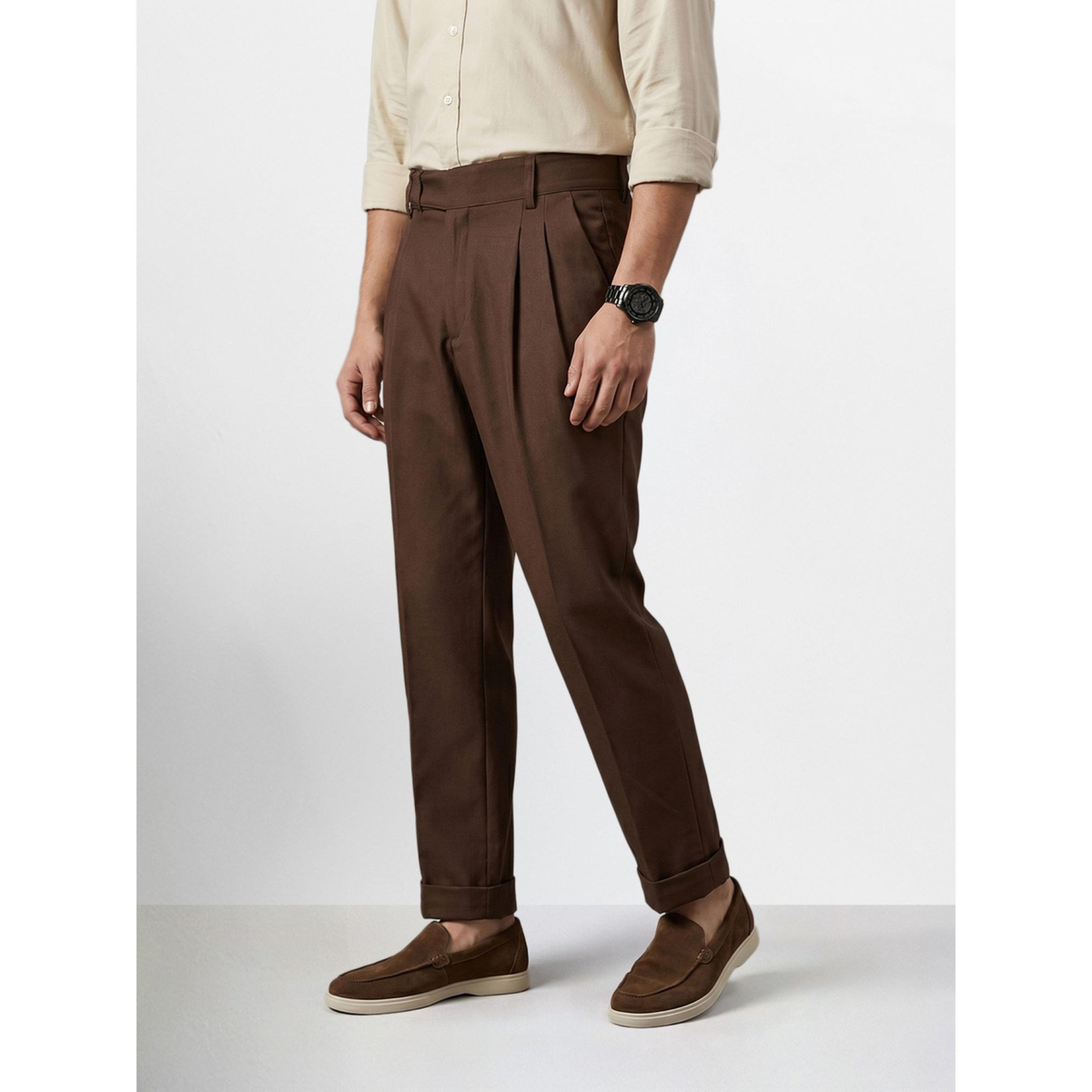 The Indian Garage Co X Styli Men Relaxed Fit Solid Trousers-men-clothing-trousersandchinos-trousers-image-3