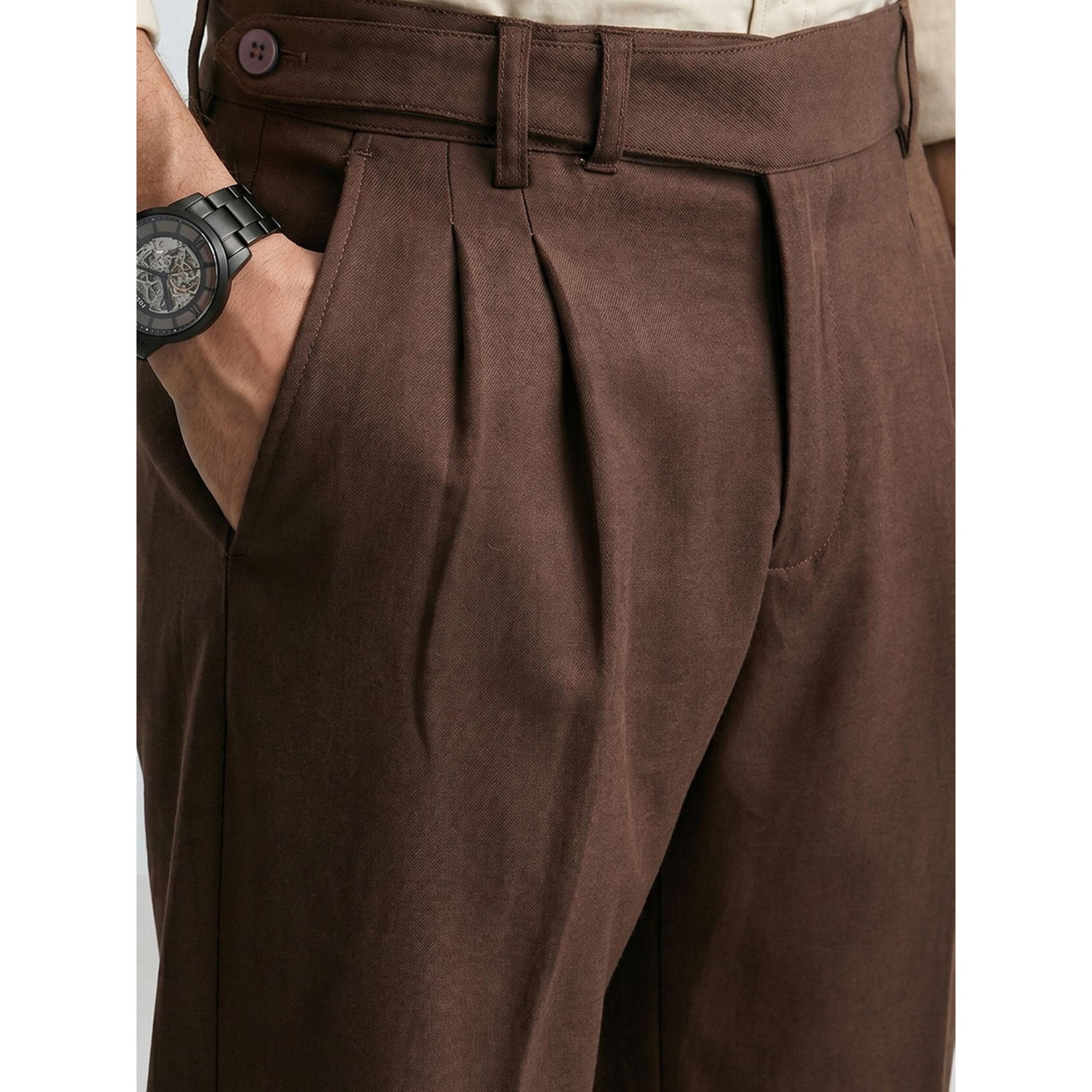 The Indian Garage Co X Styli Men Relaxed Fit Solid Trousers-men-clothing-trousersandchinos-trousers-image-4
