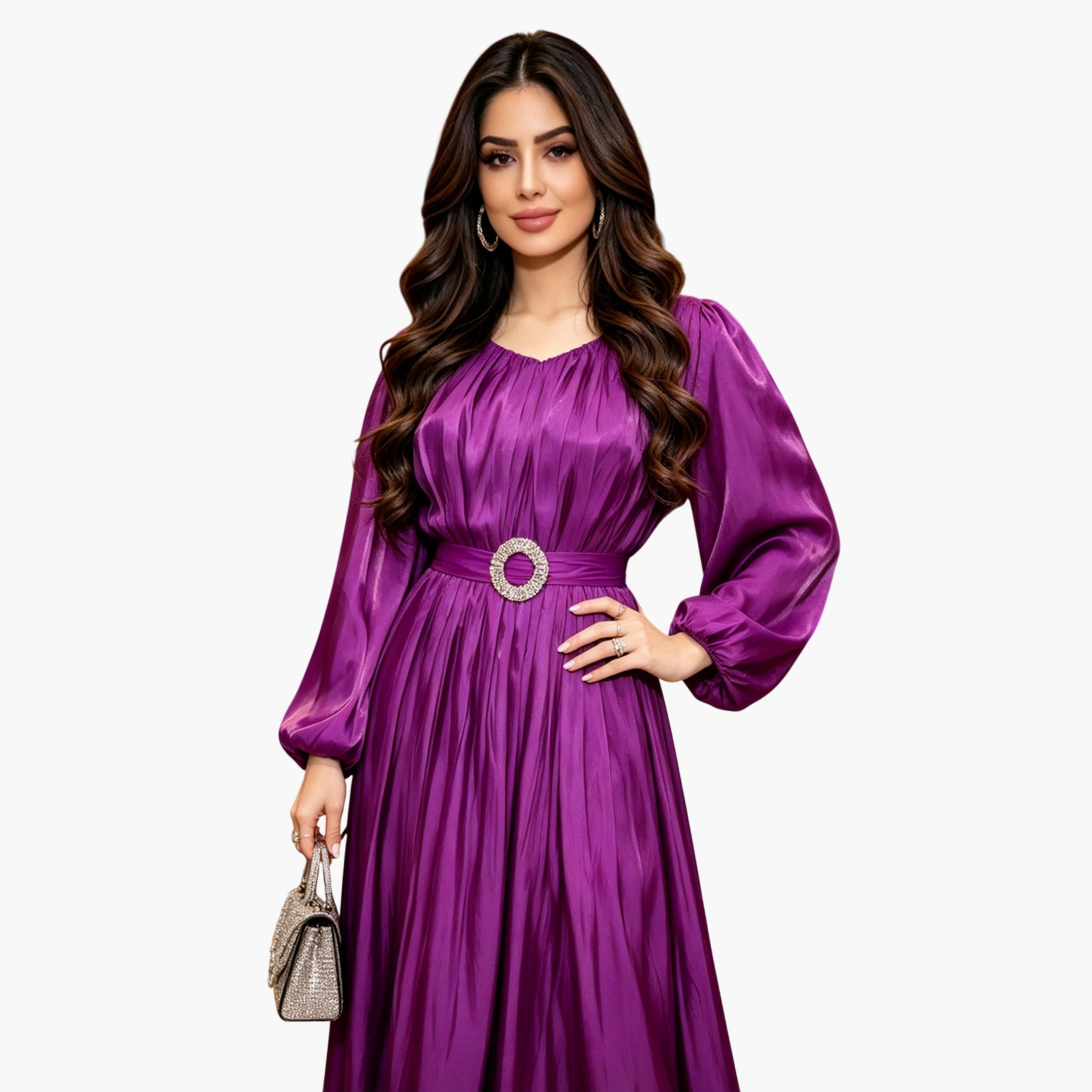 Take Two Purple Embellished Belted Waist Maxi Dress-women-clothing-dresses-image-5