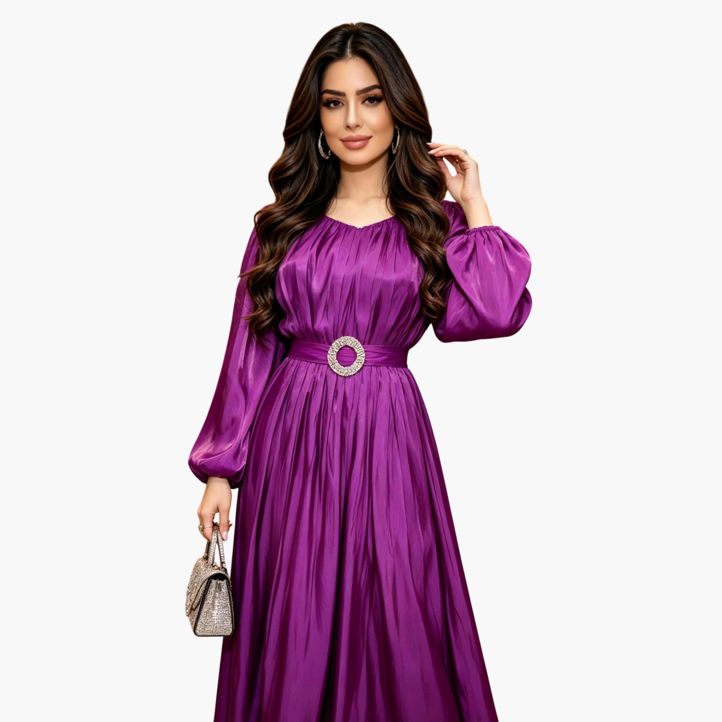 Take Two Purple Embellished Belted Waist Maxi Dress-women-clothing-dresses-image-6