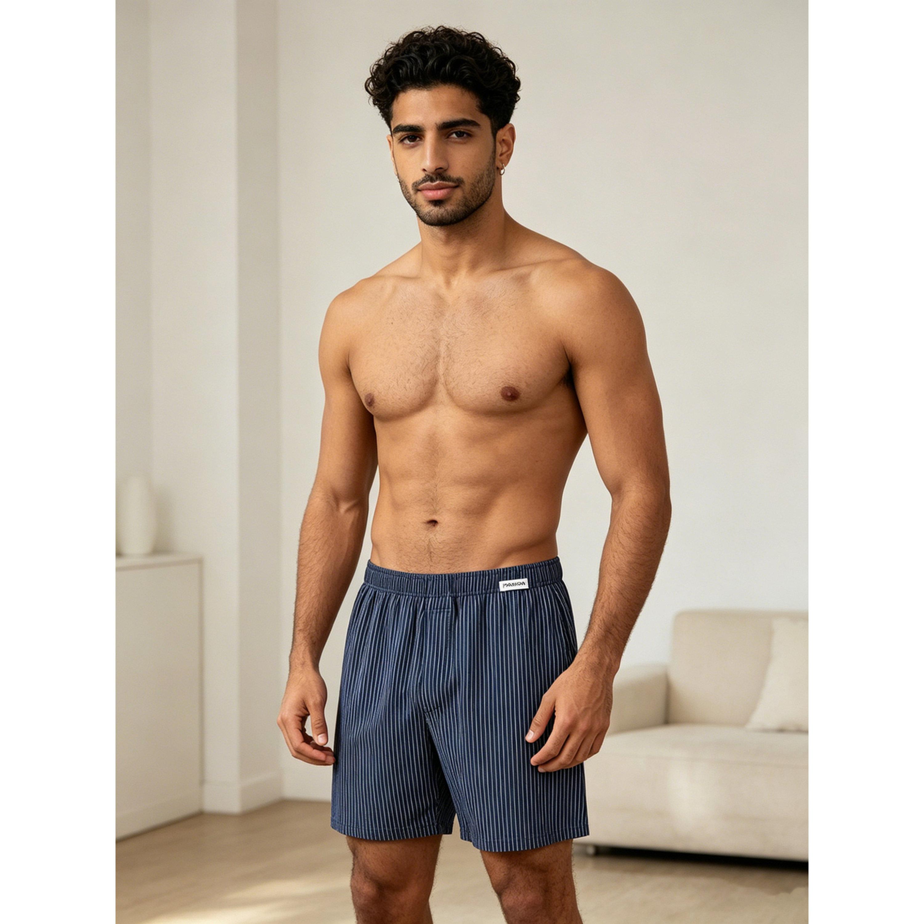 Take Two Men Blue Striped Cotton Boxers-men-clothing-innerwear-underwear-image-1