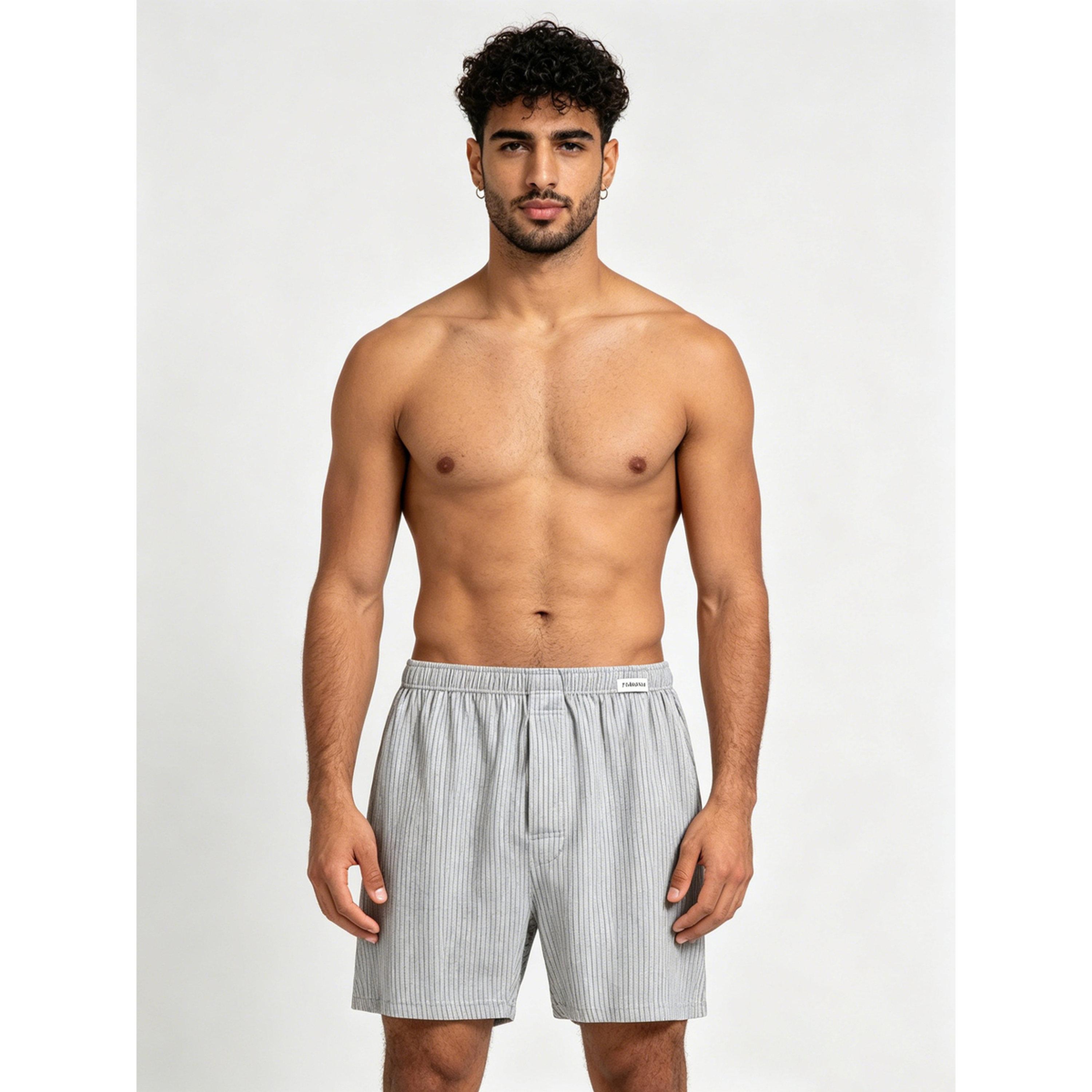 Take Two Striped Grey Cotton Boxer Shorts-men-clothing-innerwear-underwear-image-2
