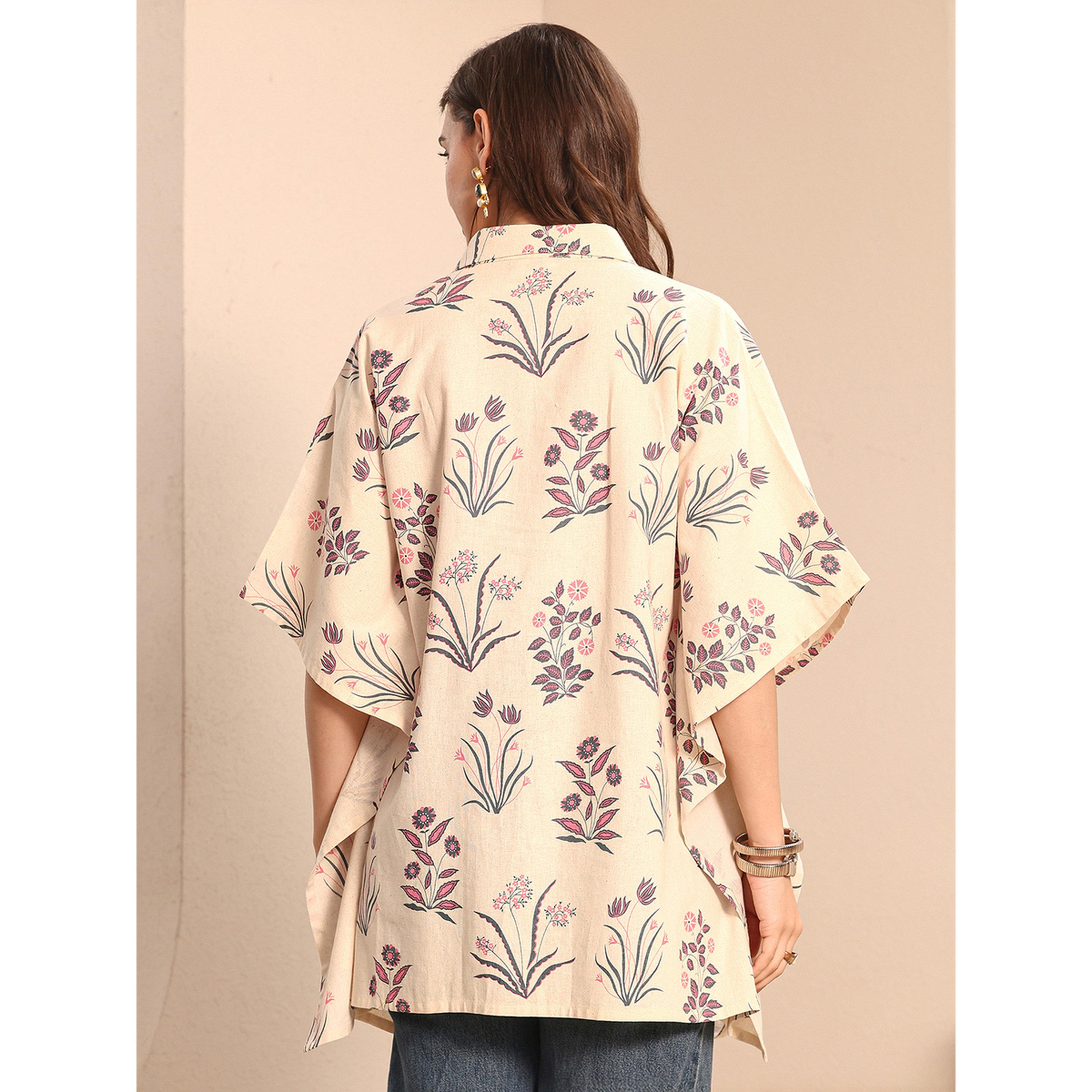 بلوزة قطن بطبعة زهور-women-clothing-shirtsandblouses-blouses-image-4
