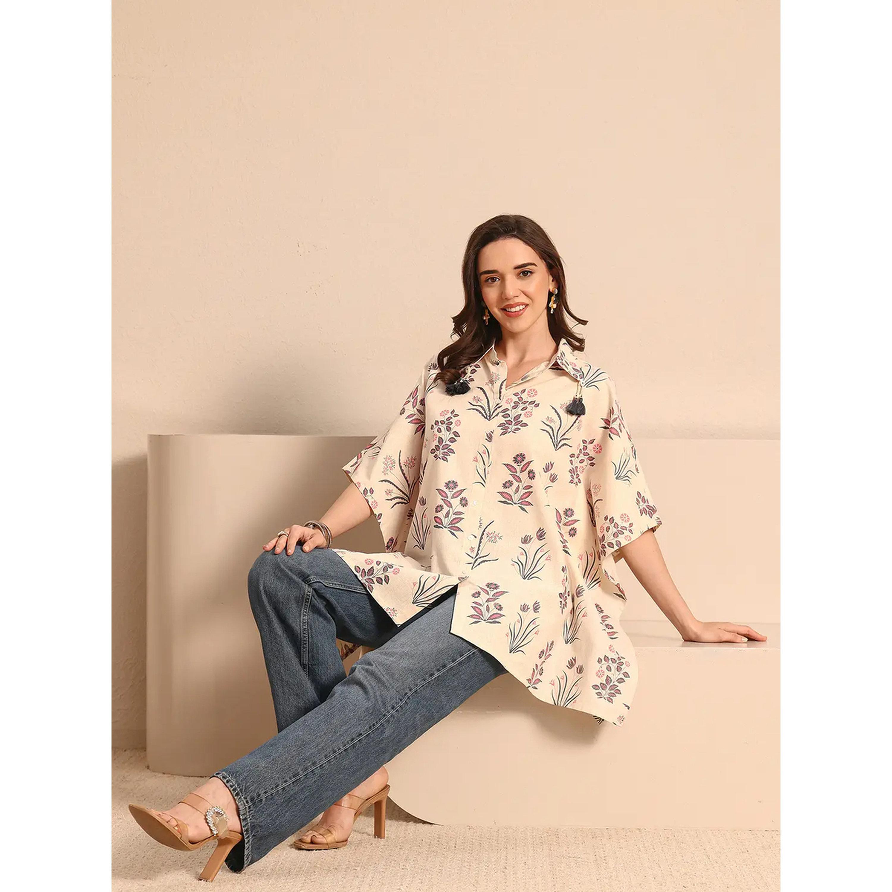 بلوزة قطن بطبعة زهور-women-clothing-shirtsandblouses-blouses-image-6