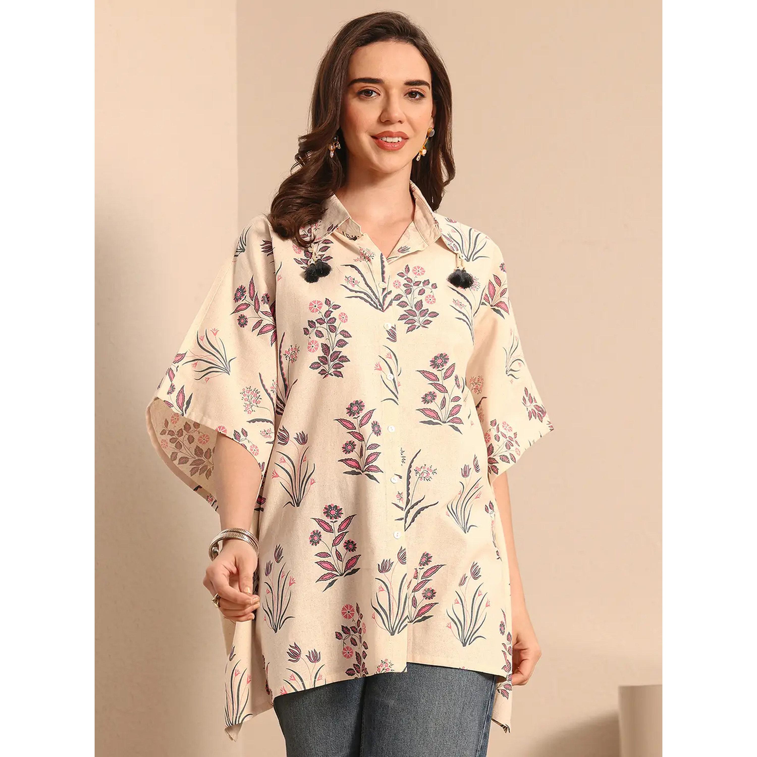 بلوزة قطن بطبعة زهور-women-clothing-shirtsandblouses-blouses-image-7