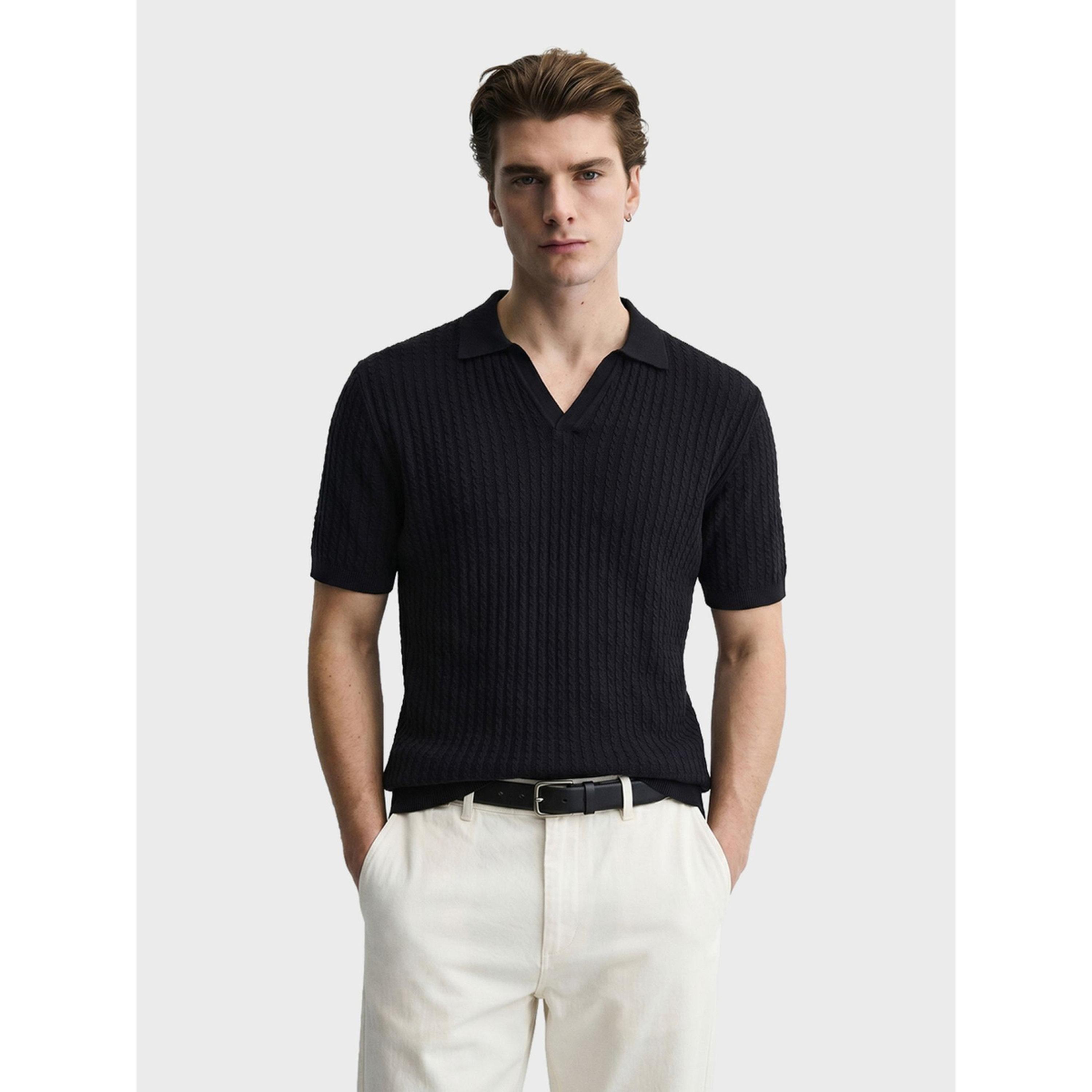 The Indian Garage Co X Styli Men Slim Fit Textured Polo T-Shirt-men-clothing-tshirtsandpolos-polos-image-1