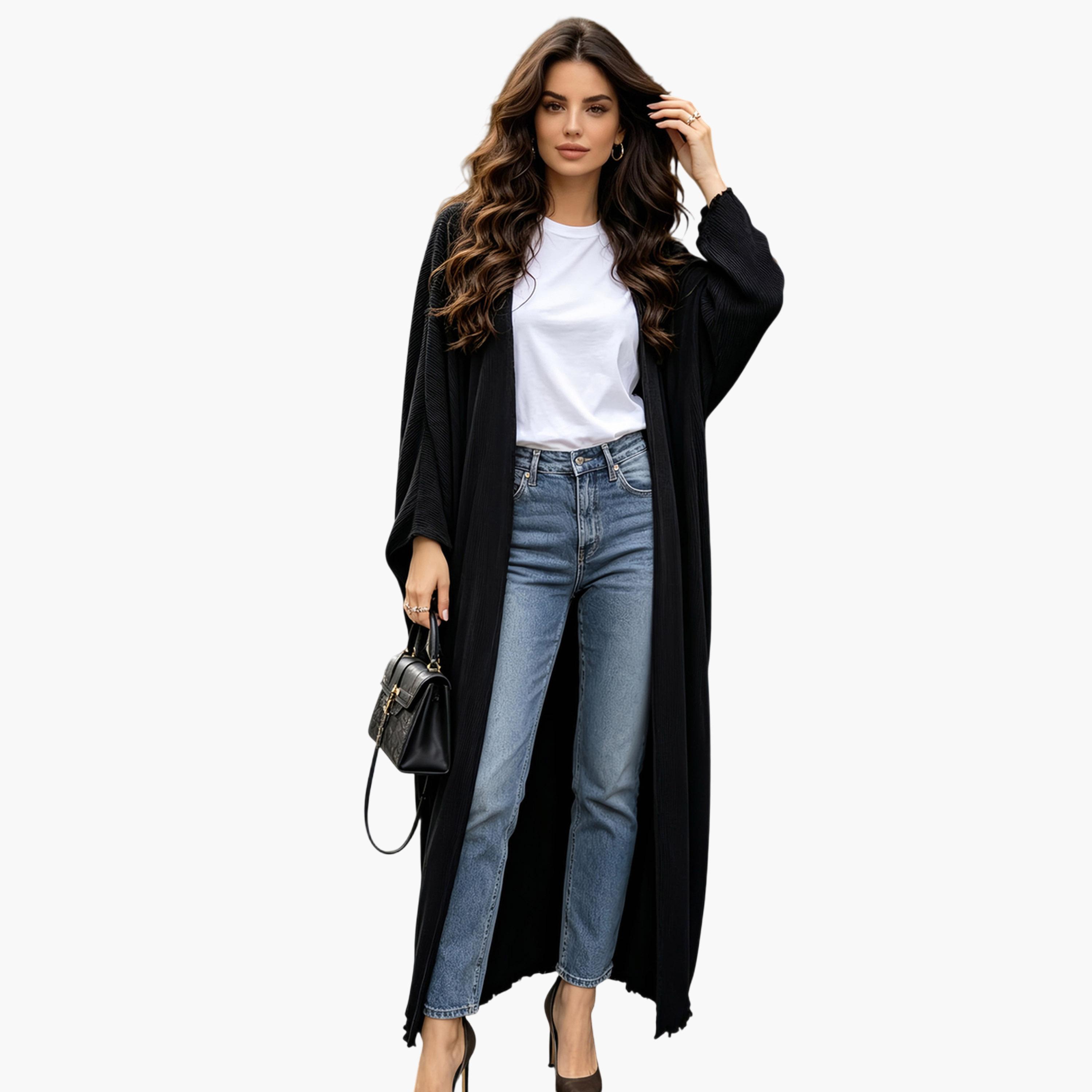 Take Two Black Open Front Abaya-women-arabicclothing-abayas-image-1