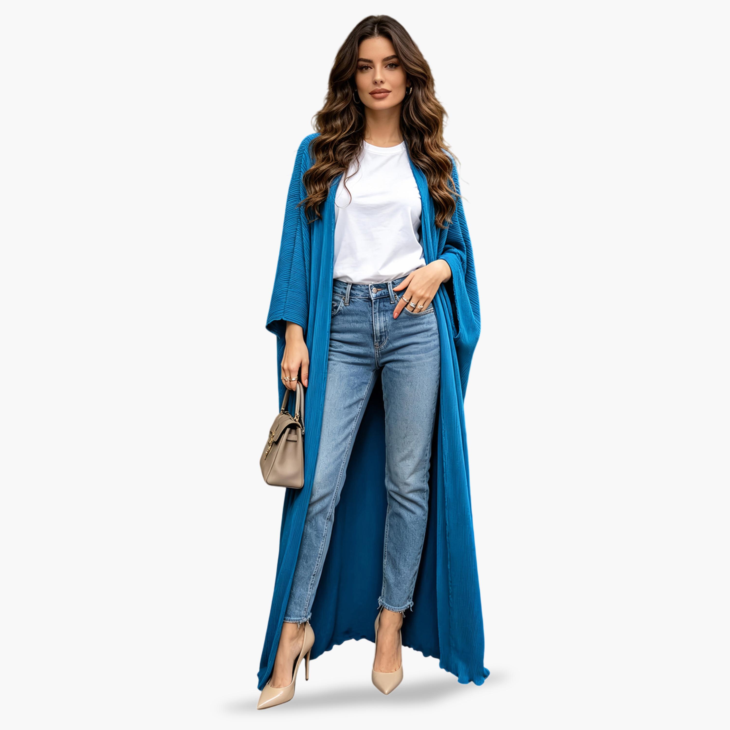 Take Two Teal Textured Abaya-women-arabicclothing-abayas-image-3