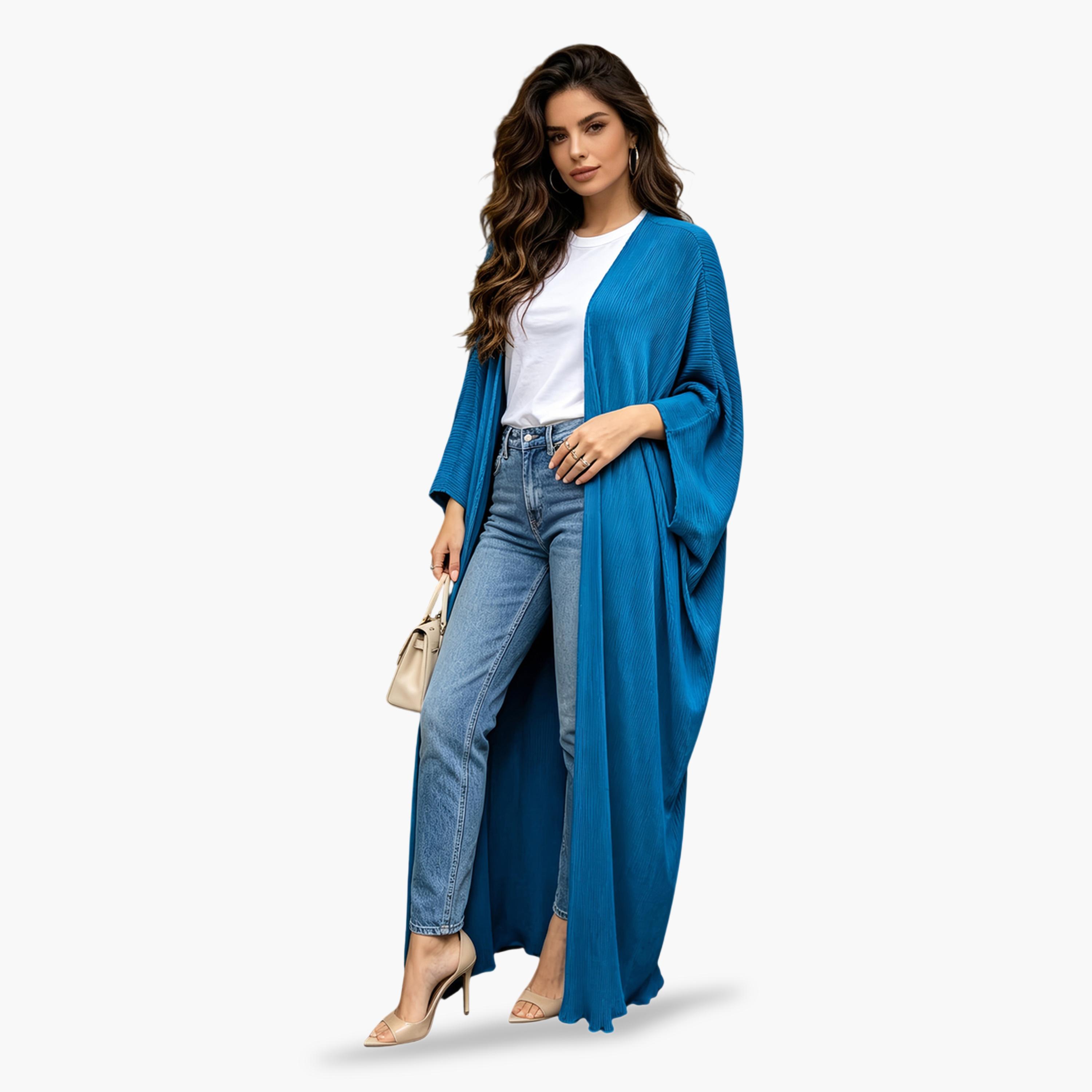 Take Two Teal Textured Abaya-women-arabicclothing-abayas-image-5