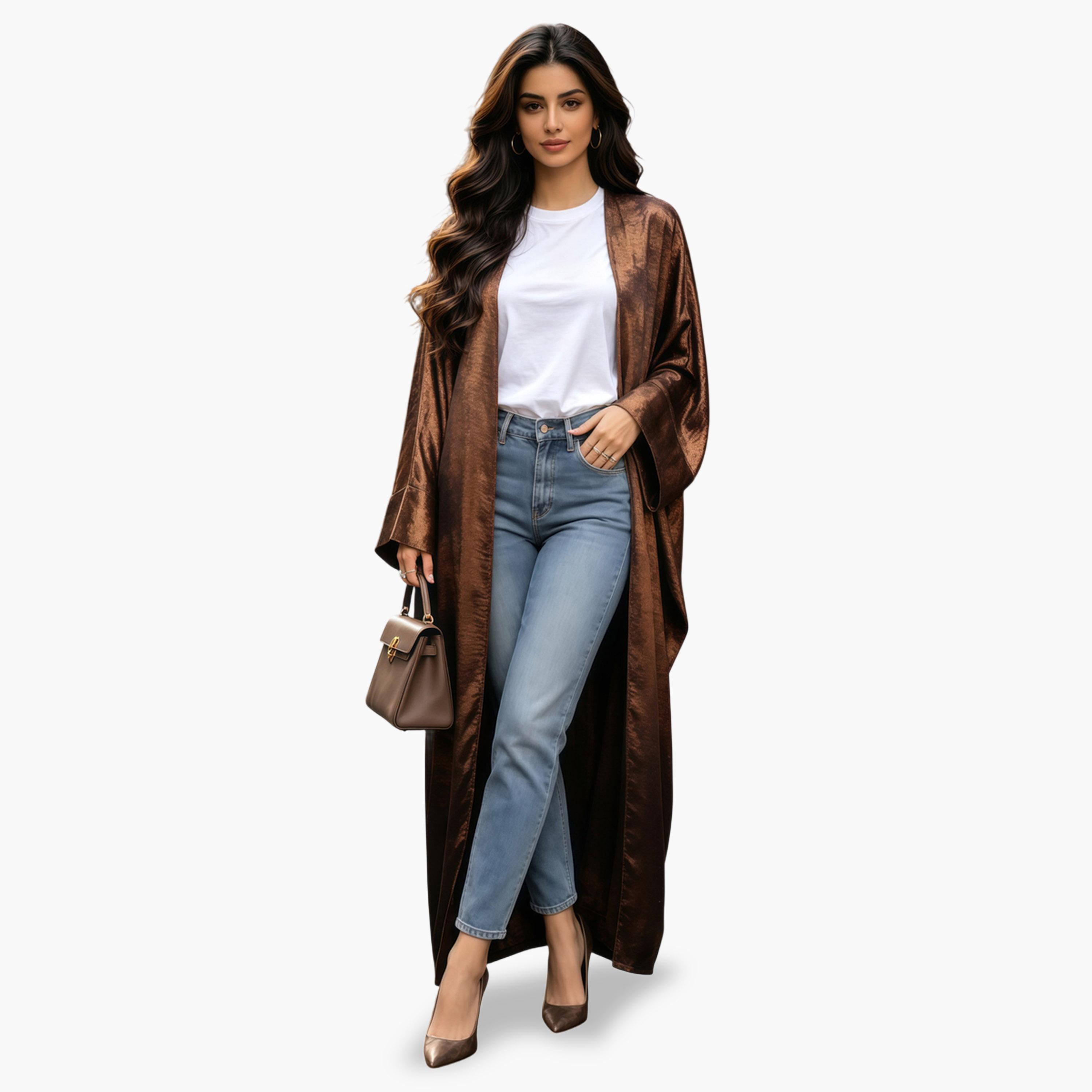 عباية بتفاصيل براقة باللون البرونزي-women-arabicclothing-abayas-image-3