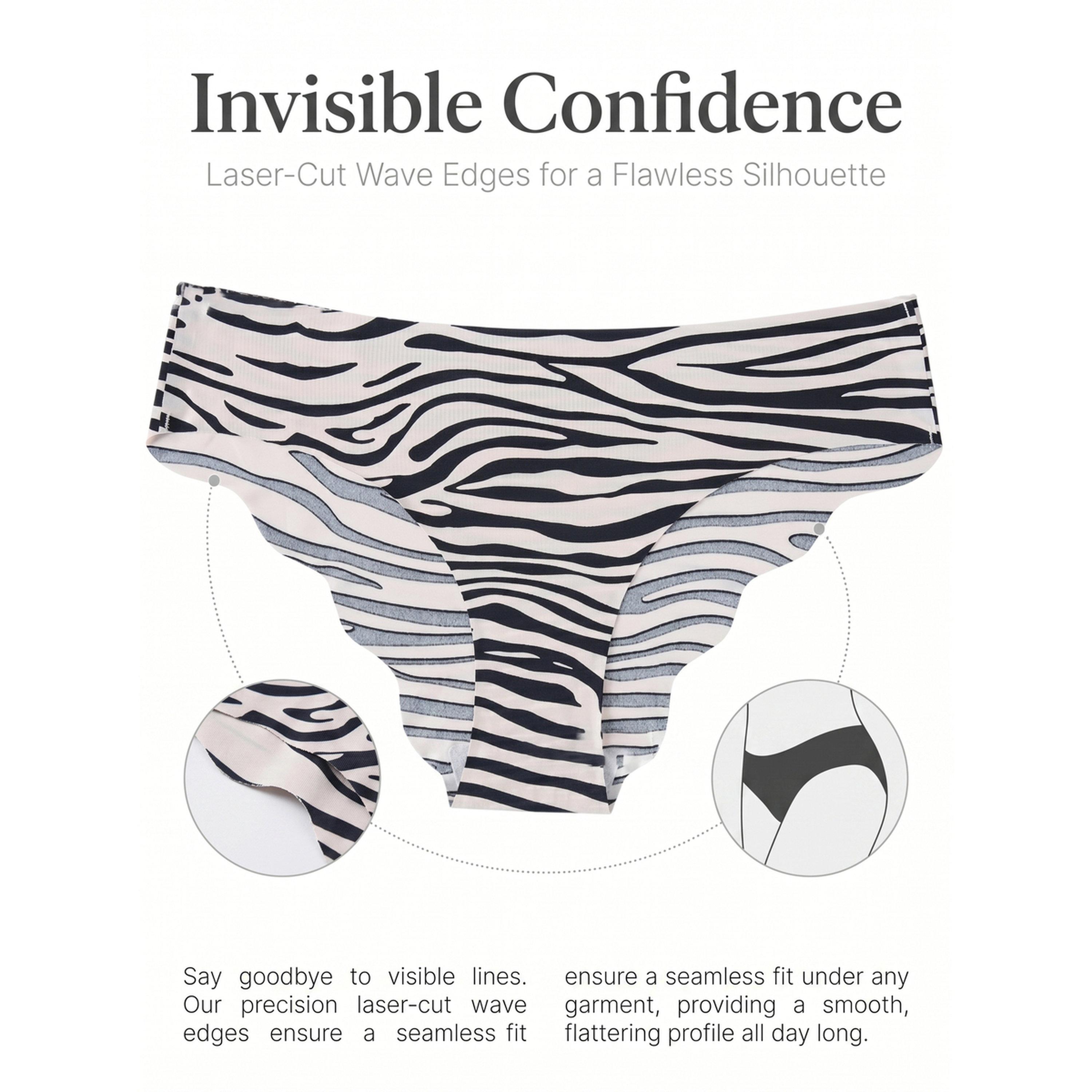 Take Two White Zebra Print Seamless Brief-women-clothing-lingerie-panties-image-3