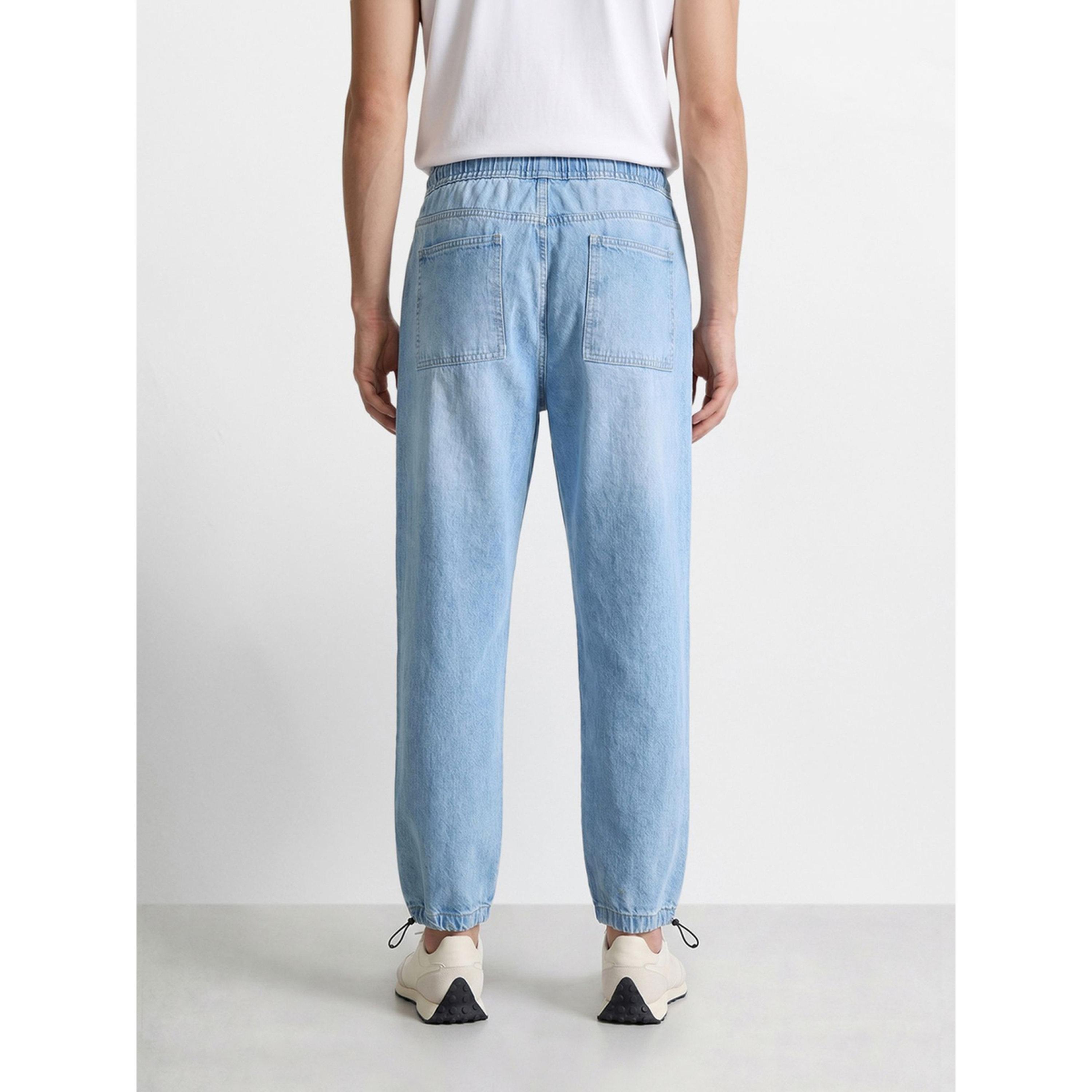 جينز جوغر سادة بقصة مريحة للرجال-men-clothing-jeans-image-4