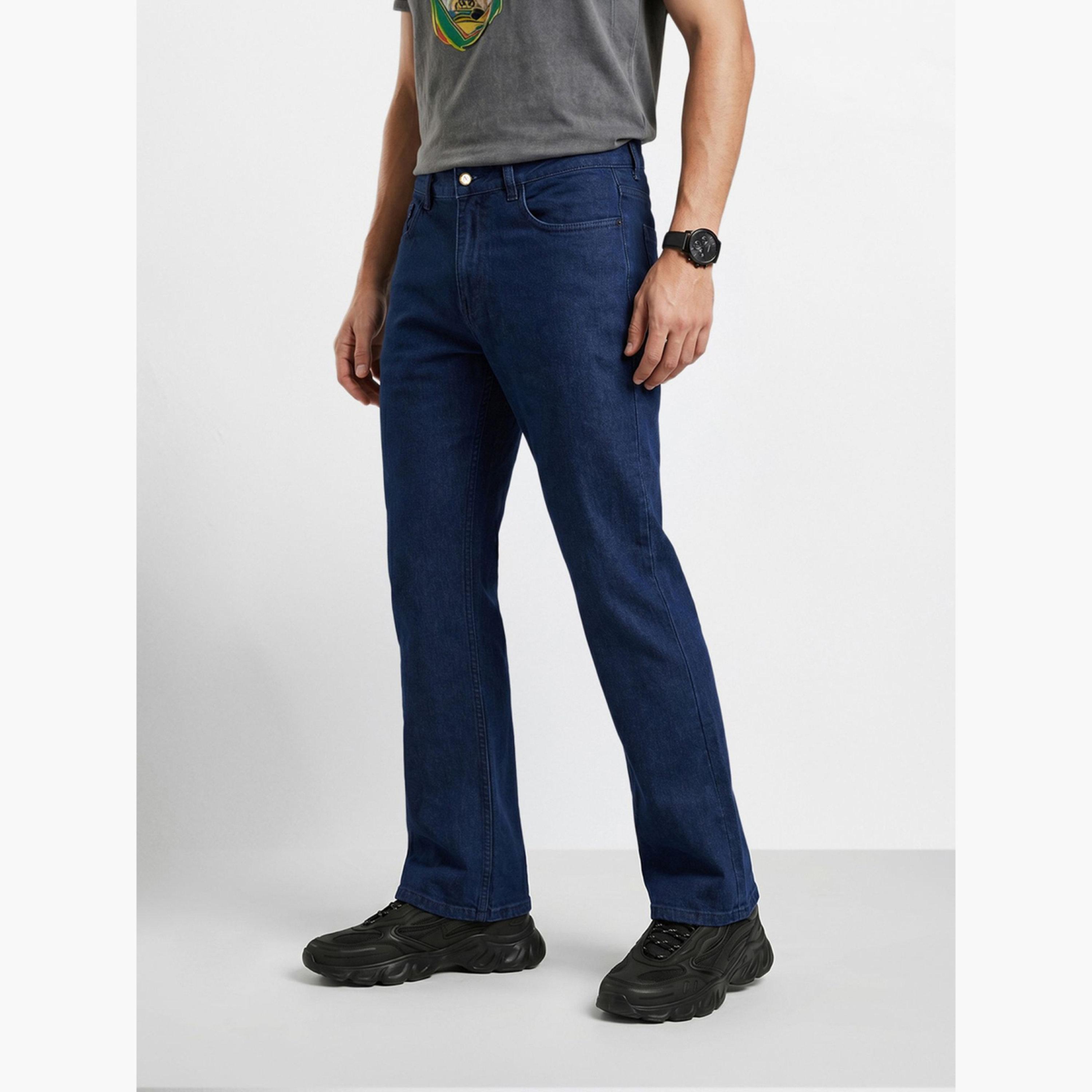 جينز سادة بقصة بوت كات للرجال-men-clothing-bottoms-jeans-image-2