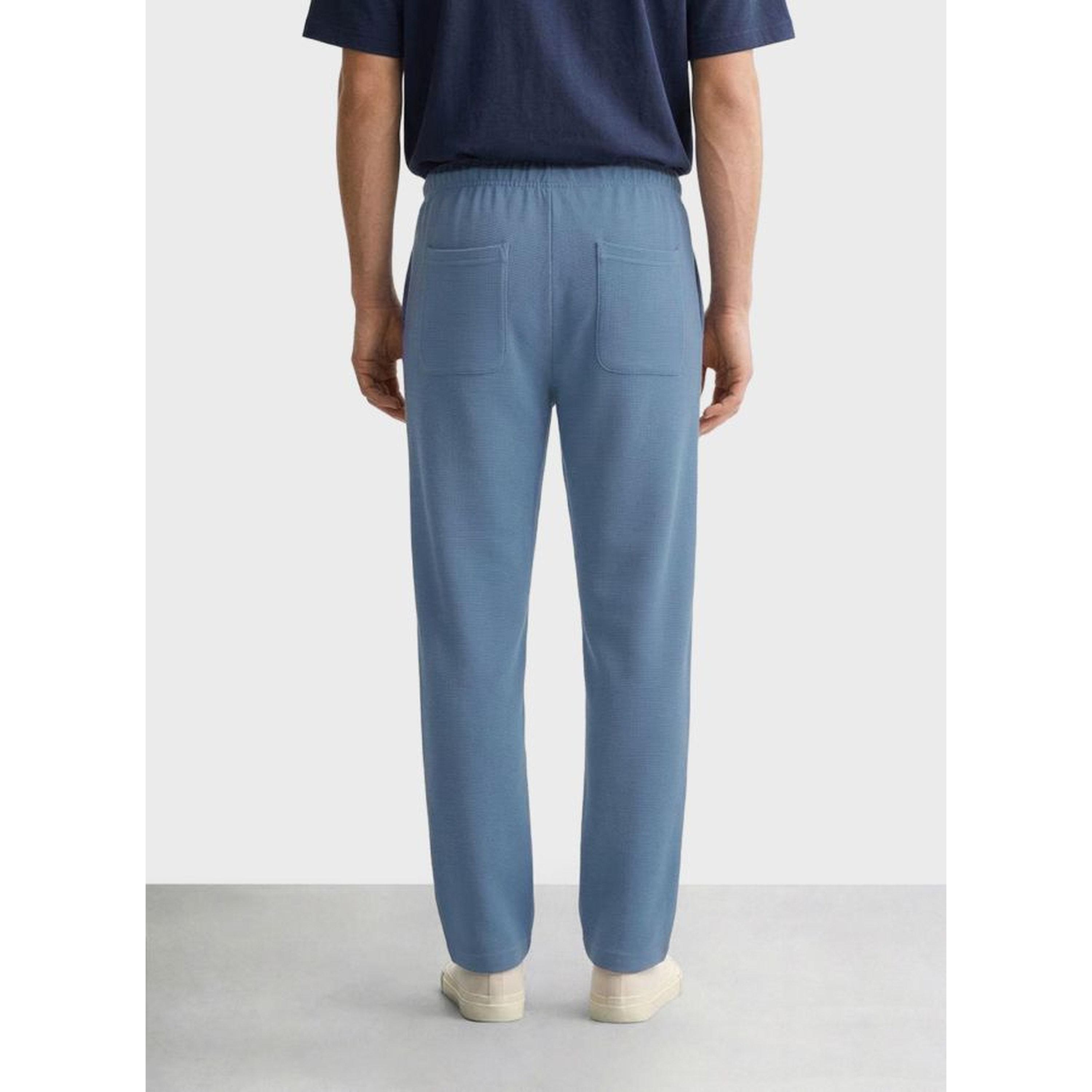 جوغر بتفاصيل بارزة الملمس وقصة مستقيمة مريحة وخصر متوسط-men-clothing-joggers-image-4