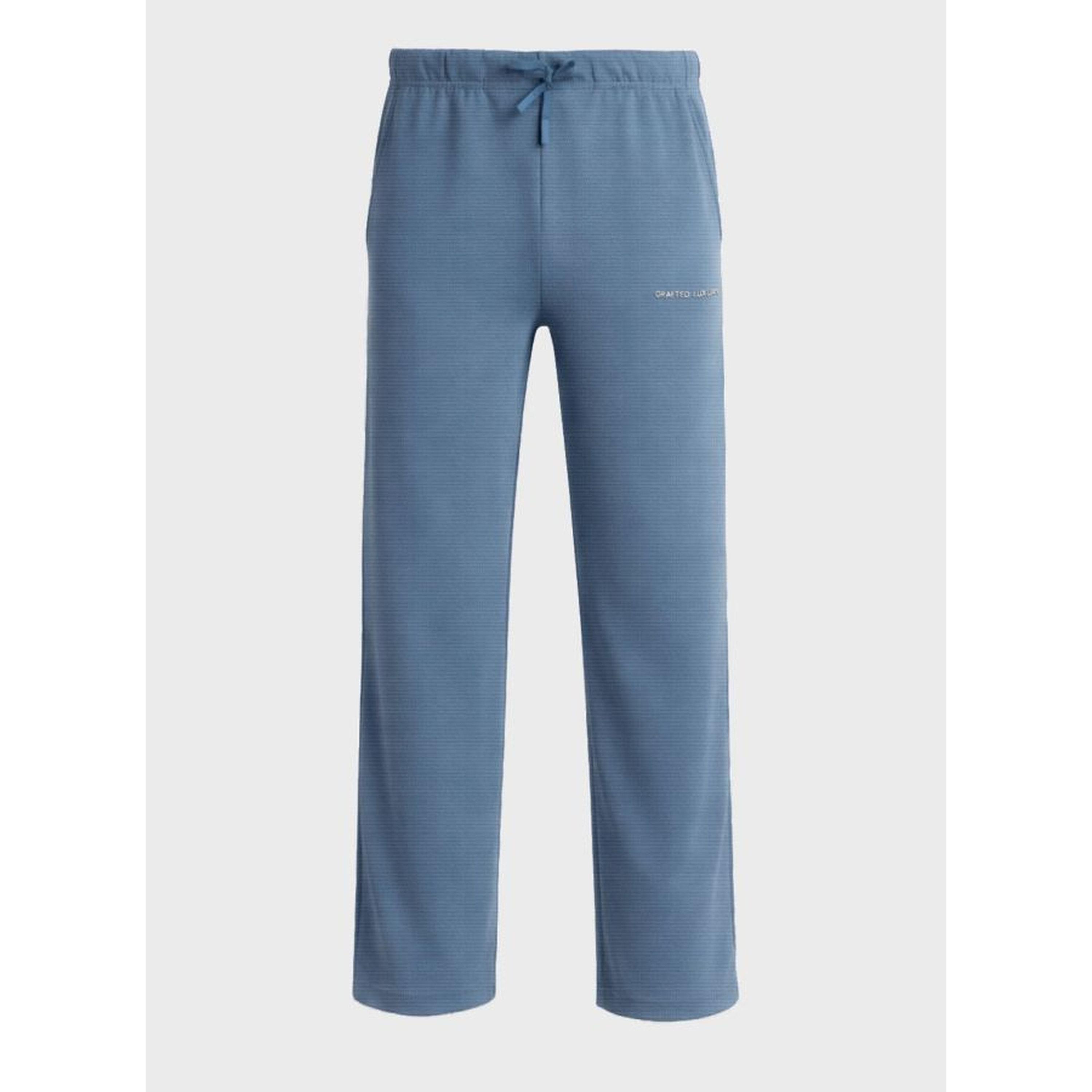 جوغر بتفاصيل بارزة الملمس وقصة مستقيمة مريحة وخصر متوسط-men-clothing-joggers-image-5