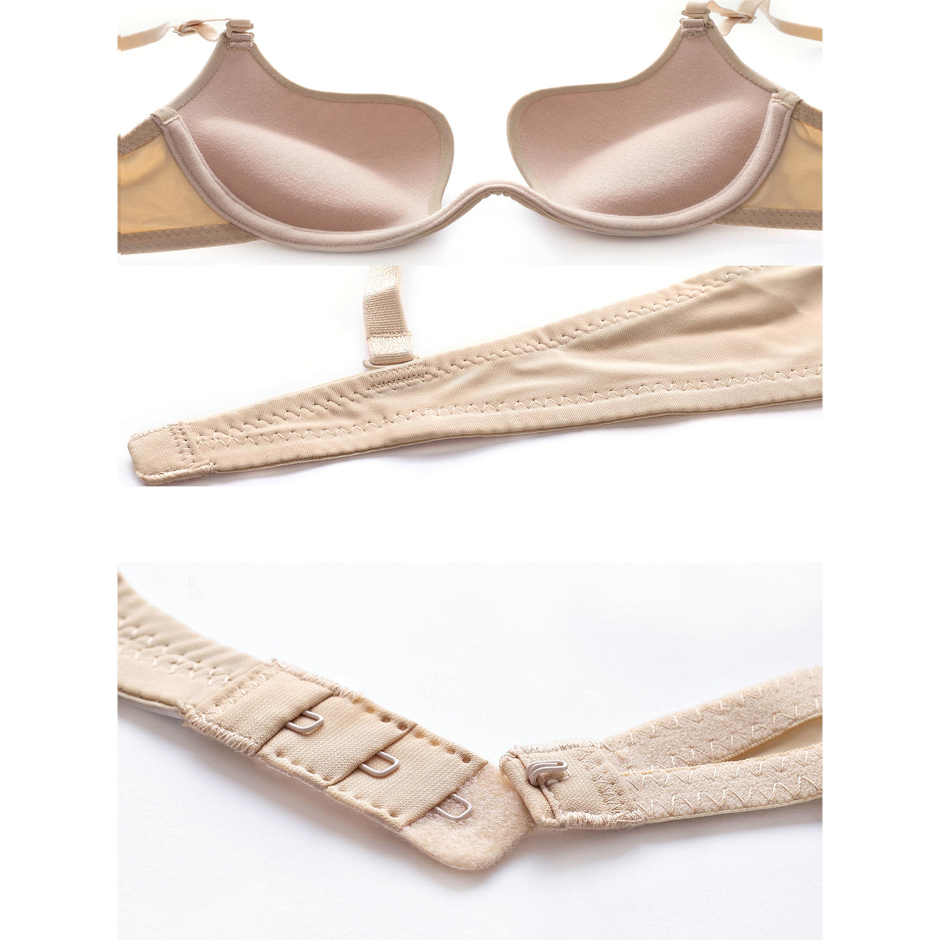 Take Two Nude Padded Plunge Bra-women-clothing-lingerie-bras-image-3