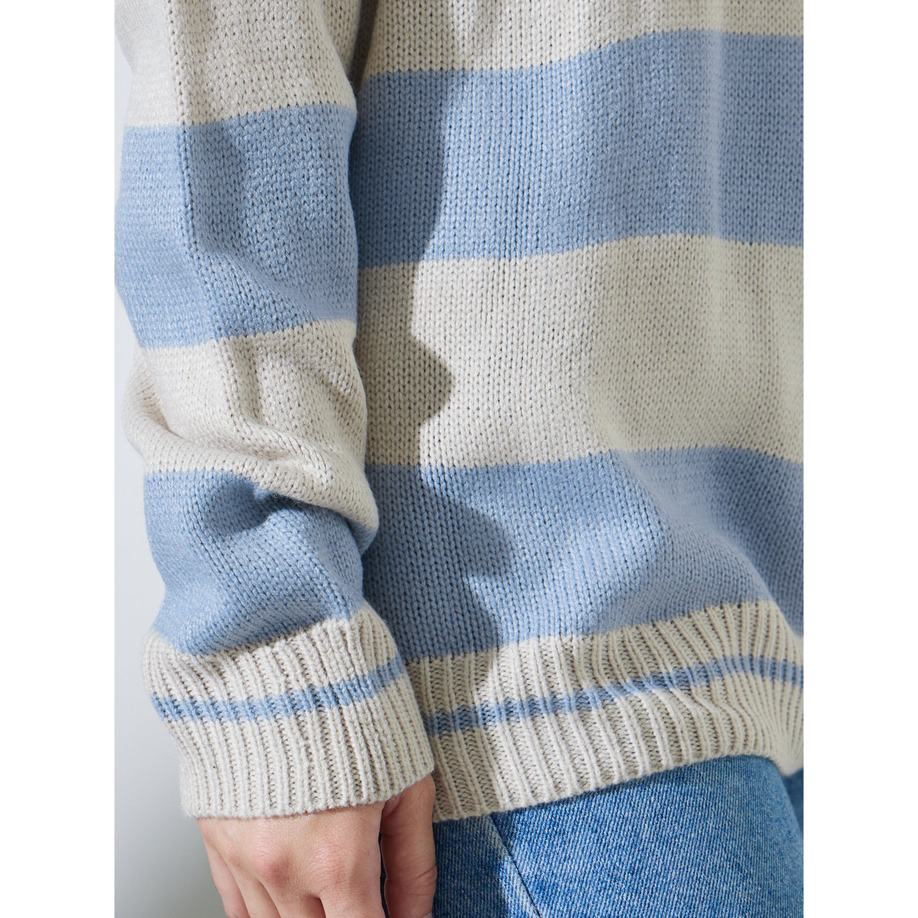 سويتر محبوك كلاسيكي ومخطط-women-winterwear-cardigansandjumpers-jumpers-image-5