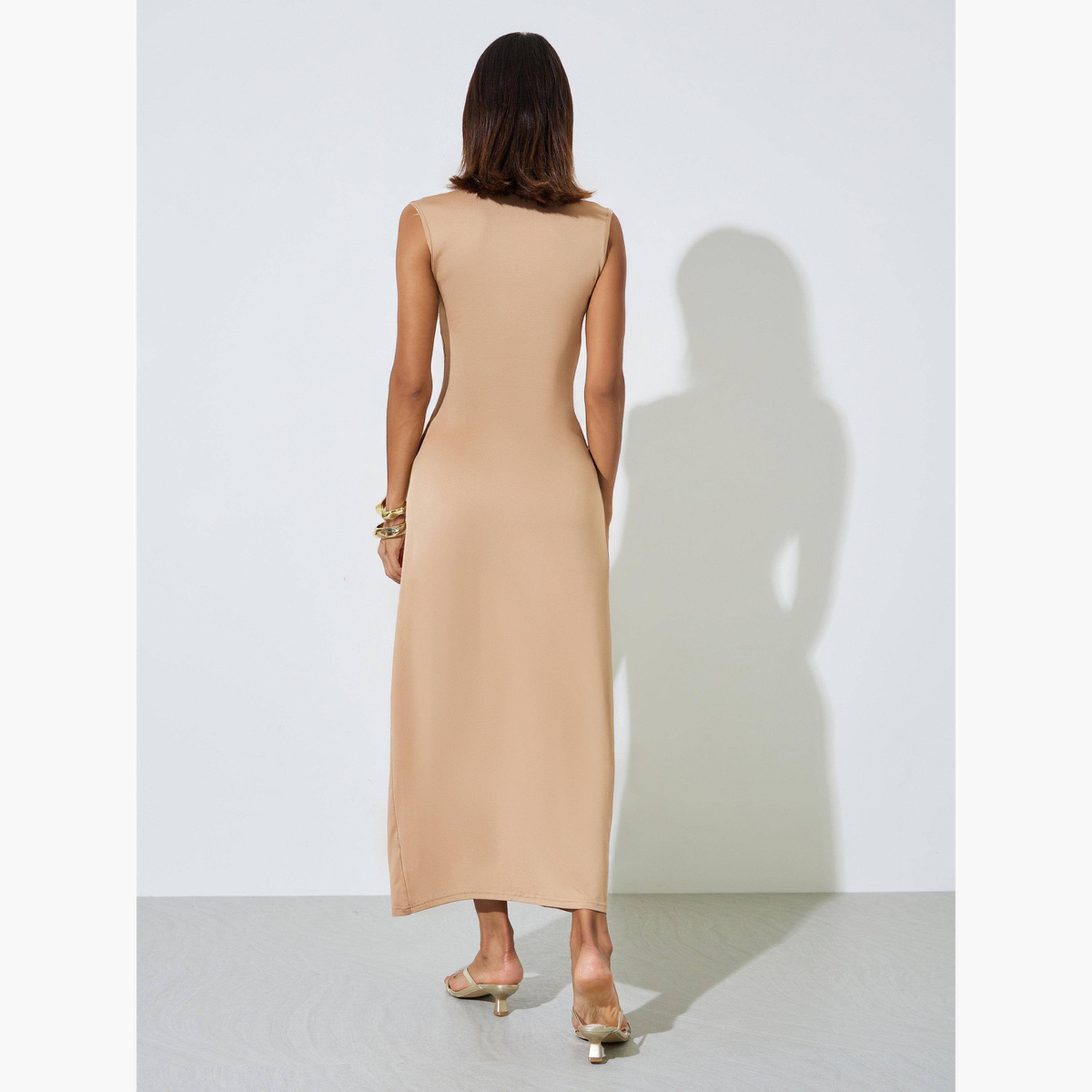 فستان طويل مزخرف وبلا أكمام-women-clothing-dresses-image-4