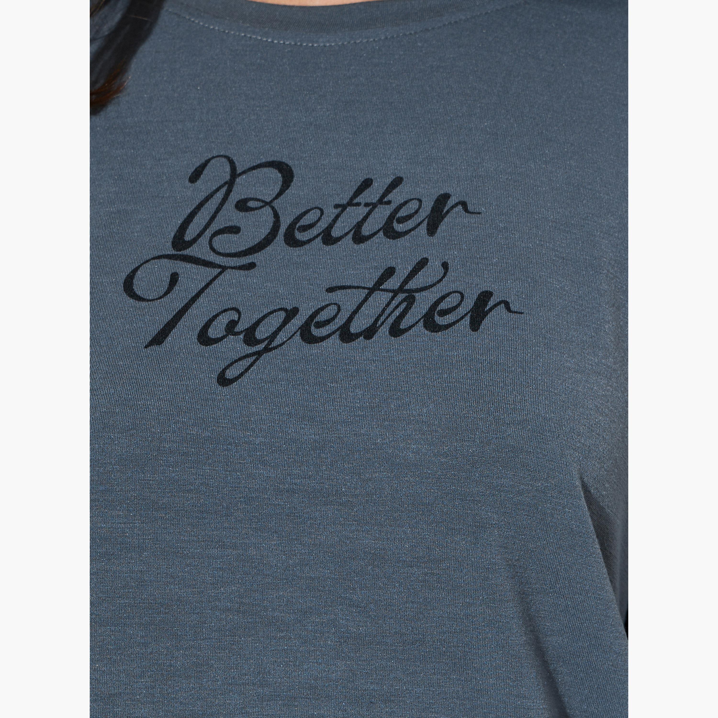 Styli Grey Front Slogan Drop Shoulder Oversize T-Shirt-women-clothing-tshirts-image-5