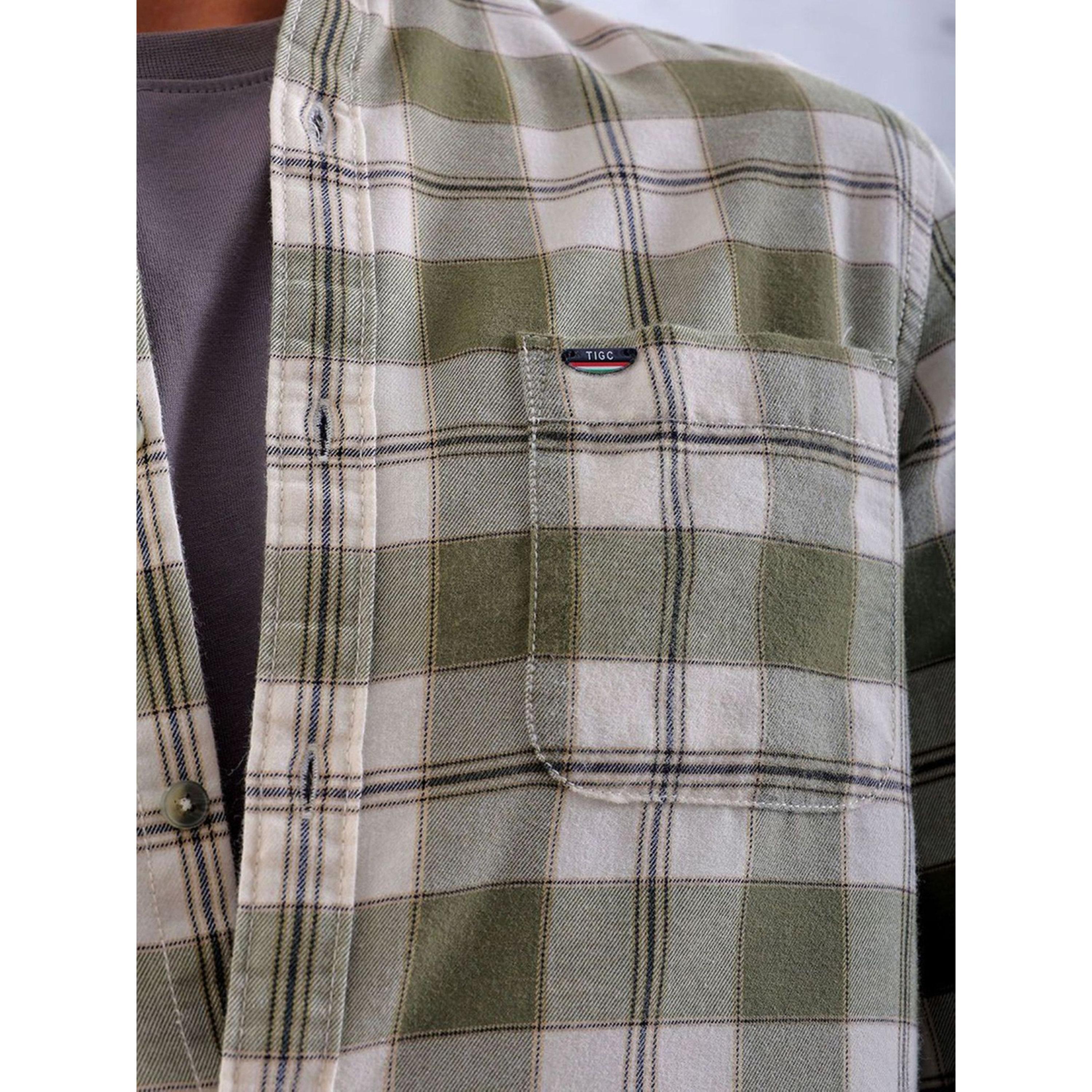 The Indian Garage Co X Styli Men Slim Checked Cutaway Collar Casual Shirt-men-clothing-shirts-image-6