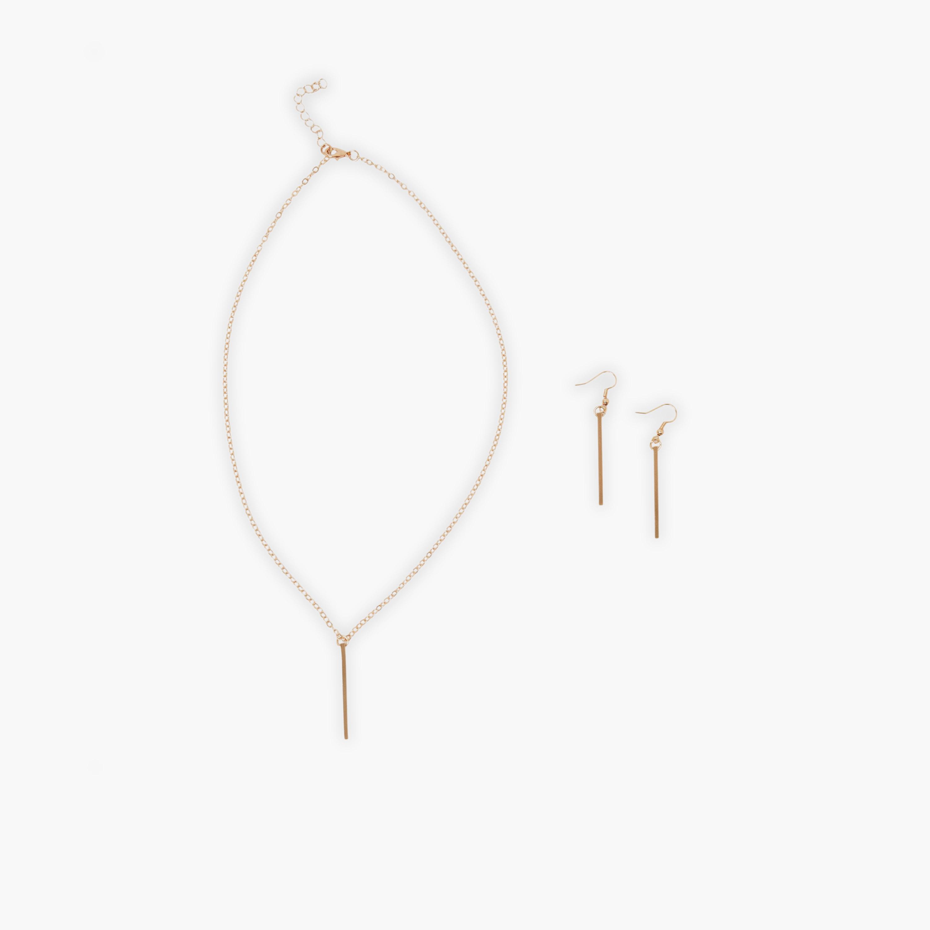 طقم مجوهرات من قلادة وأقراط متدلية-women-watchesandjewellery-jewellery-jewellerysets-image-1