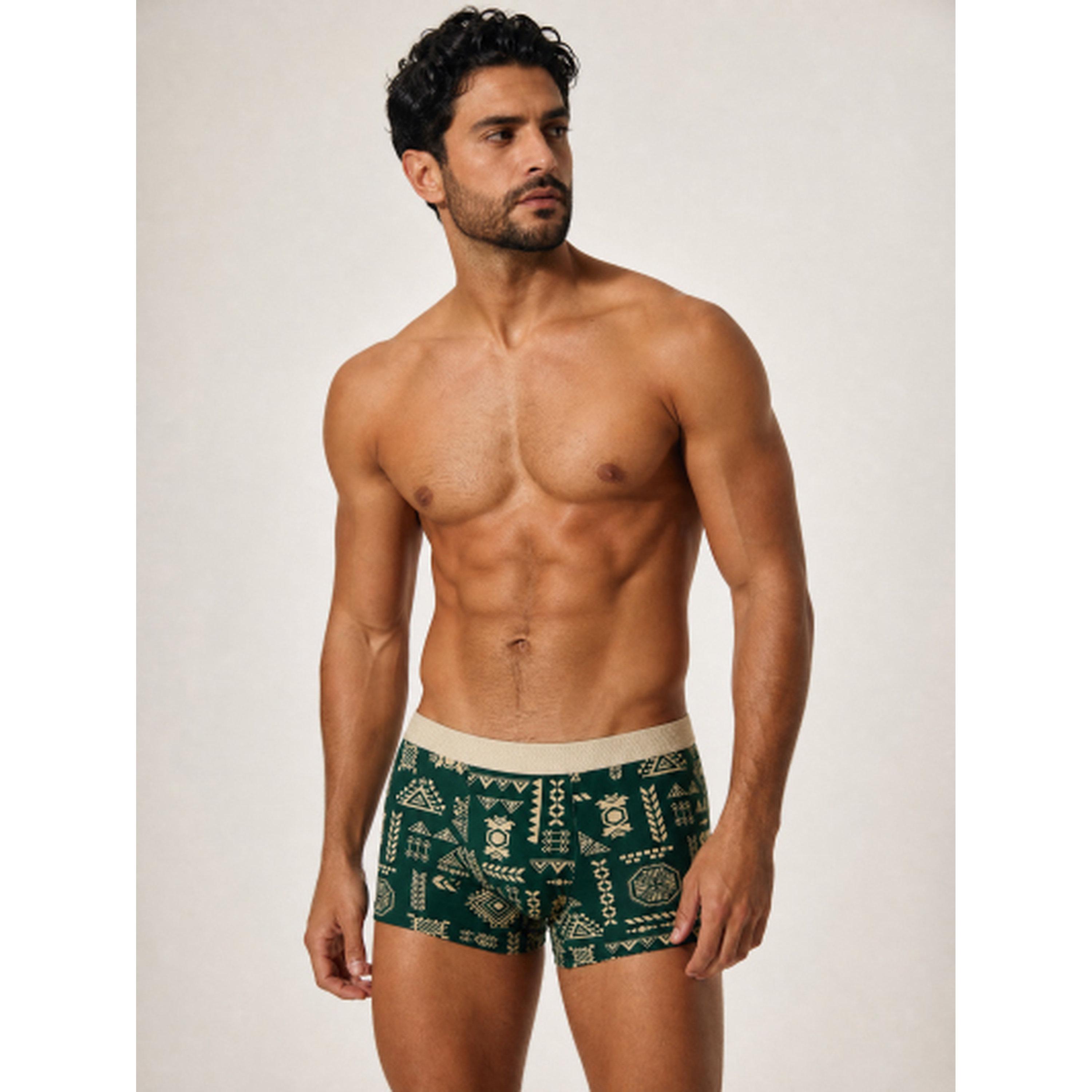 Take Two Green Patterned Boxer Briefs-men-clothing-innerwear-underwear-image-1