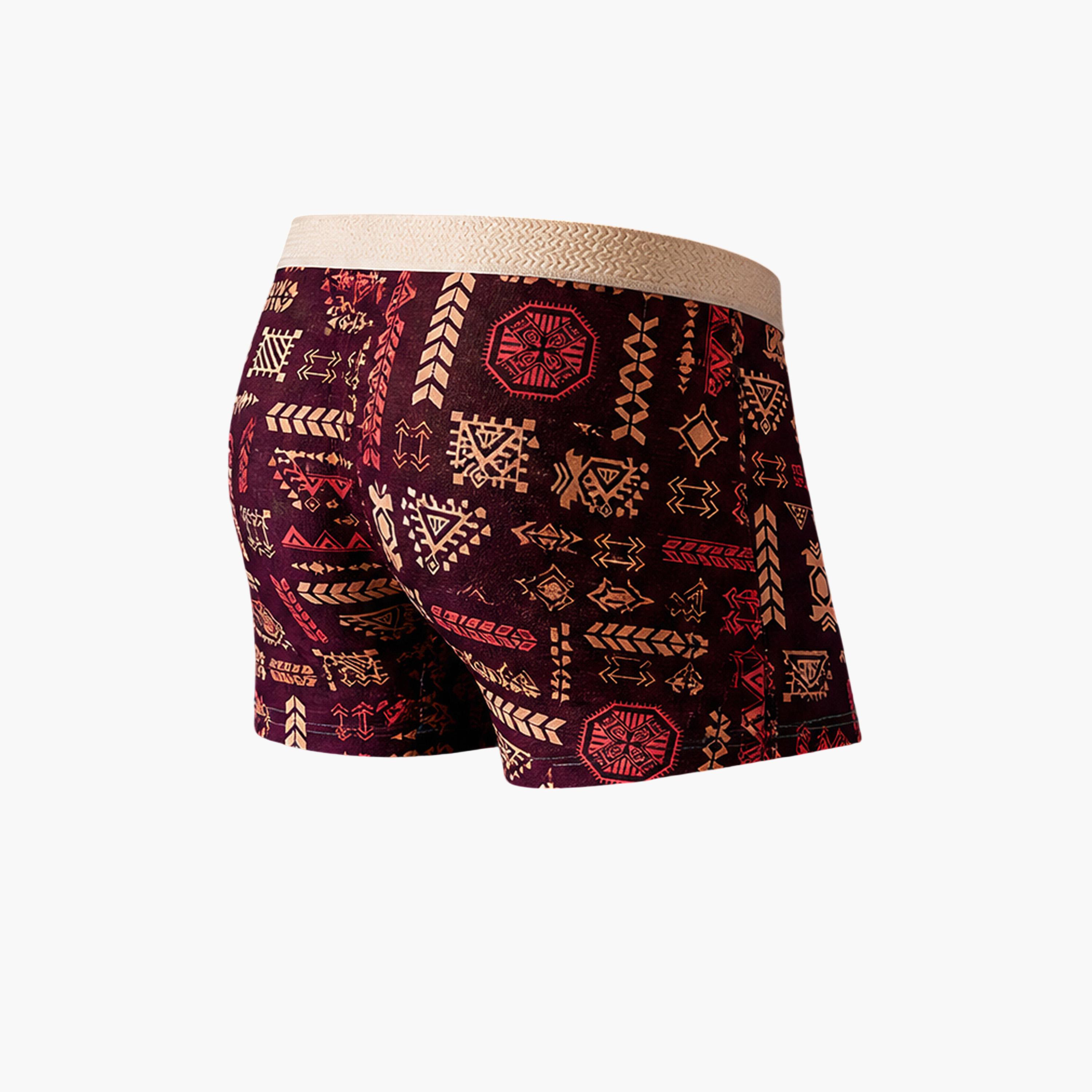 Take Two Men Burgundy Patterned Trunks-men-clothing-innerwear-underwear-image-2