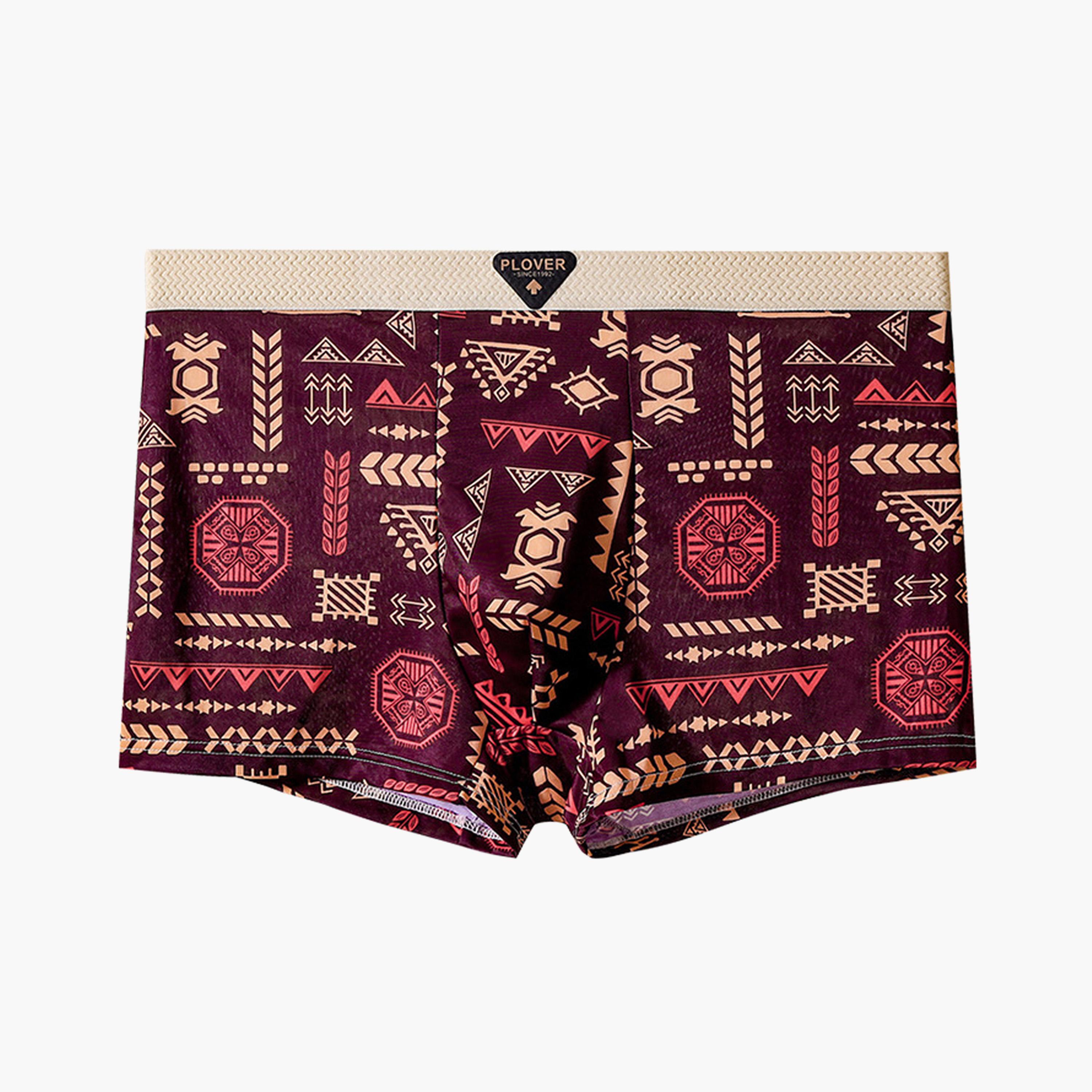 Take Two Men Burgundy Patterned Trunks-men-clothing-innerwear-underwear-image-5