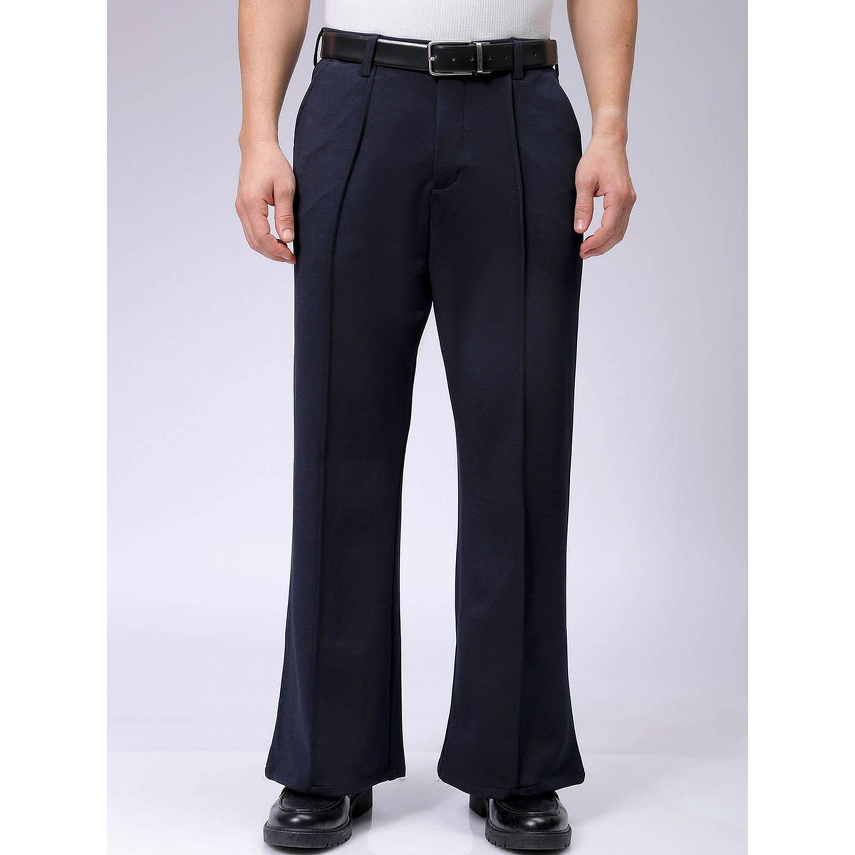 The Indian Garage Co X Styli Men Flared Bootcut Mid Rise Trousers-men-clothing-trousersandchinos-trousers-image-1