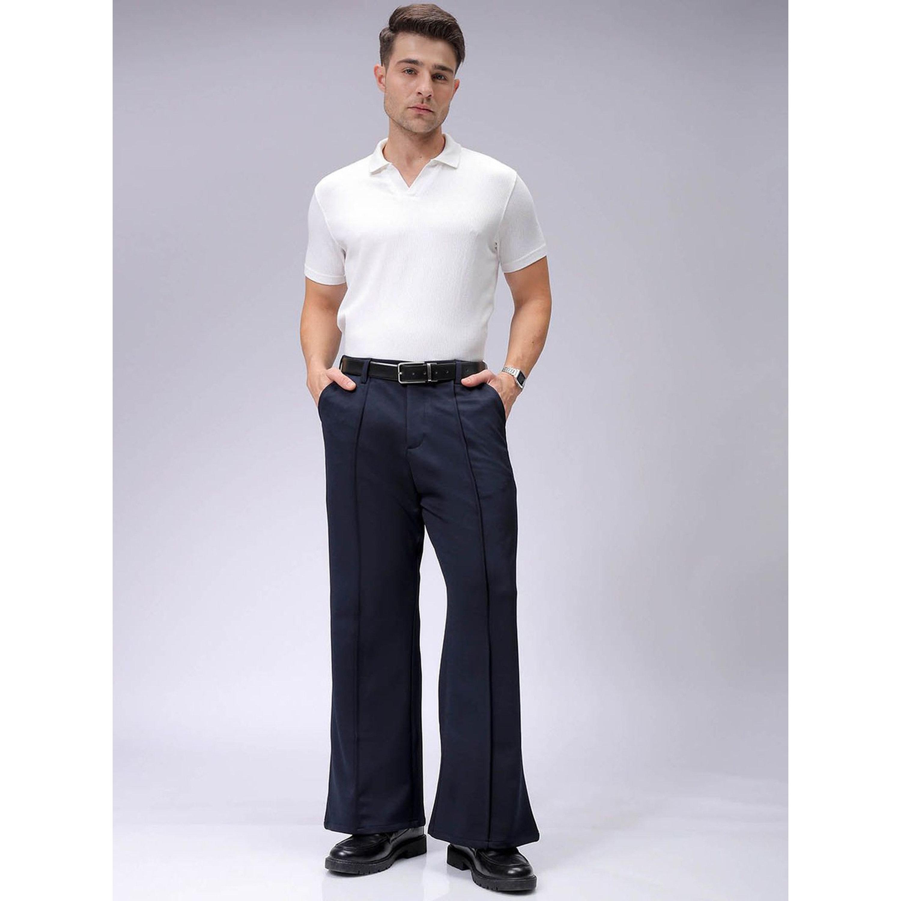 The Indian Garage Co X Styli Men Flared Bootcut Mid Rise Trousers-men-clothing-trousersandchinos-trousers-image-2
