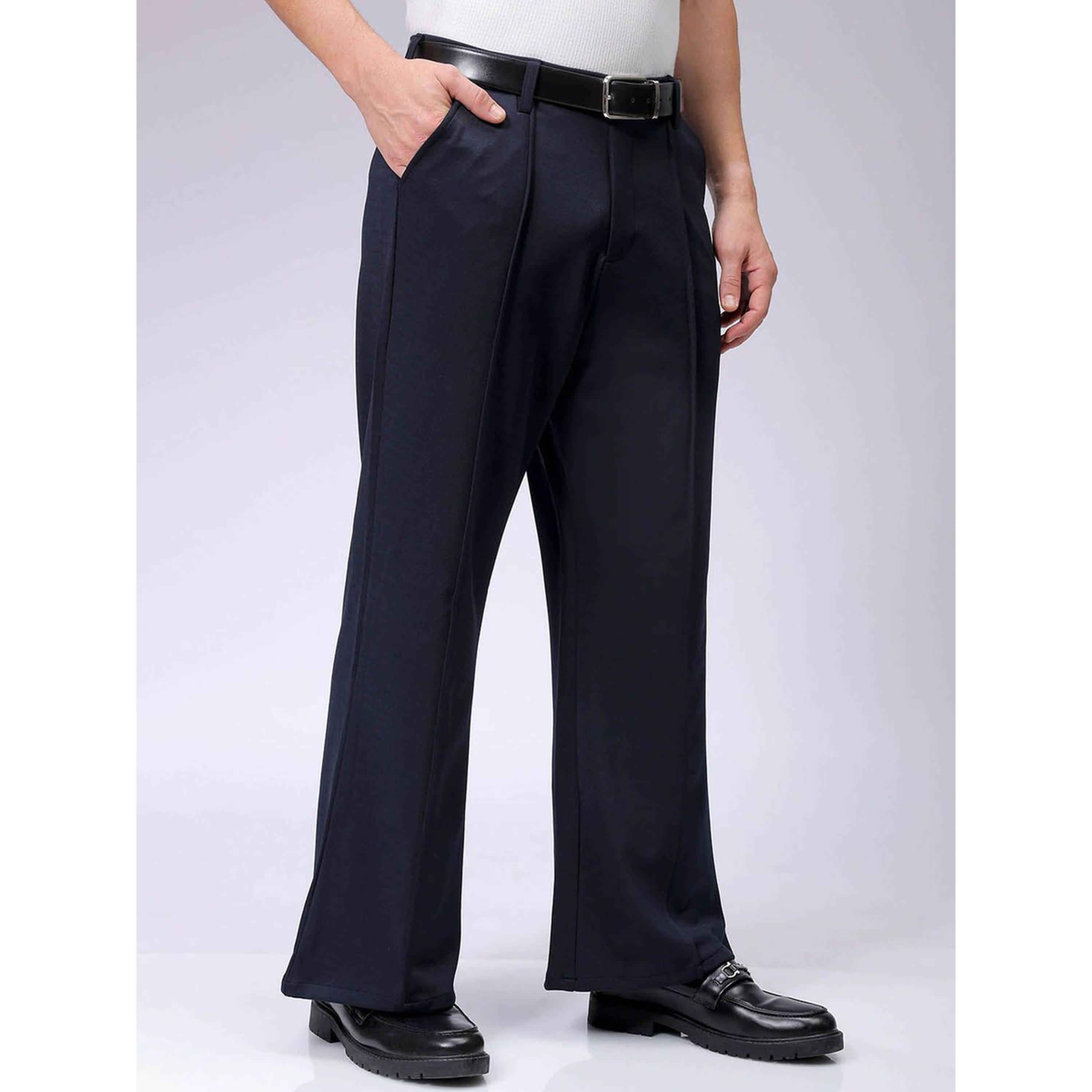 The Indian Garage Co X Styli Men Flared Bootcut Mid Rise Trousers-men-clothing-trousersandchinos-trousers-image-3