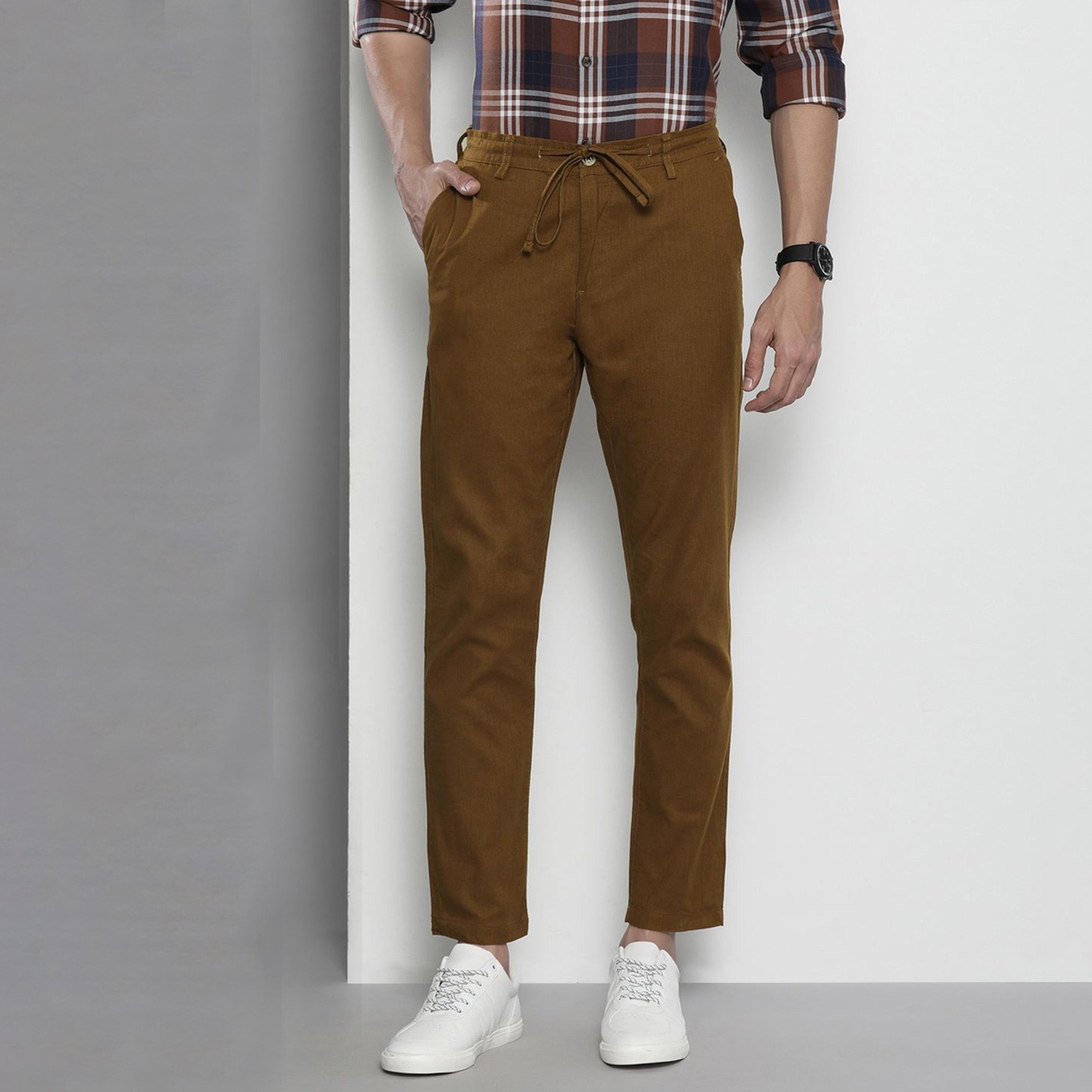 بنطال بخصر متوسط وقصة ضيقة-men-clothing-joggers-image-1