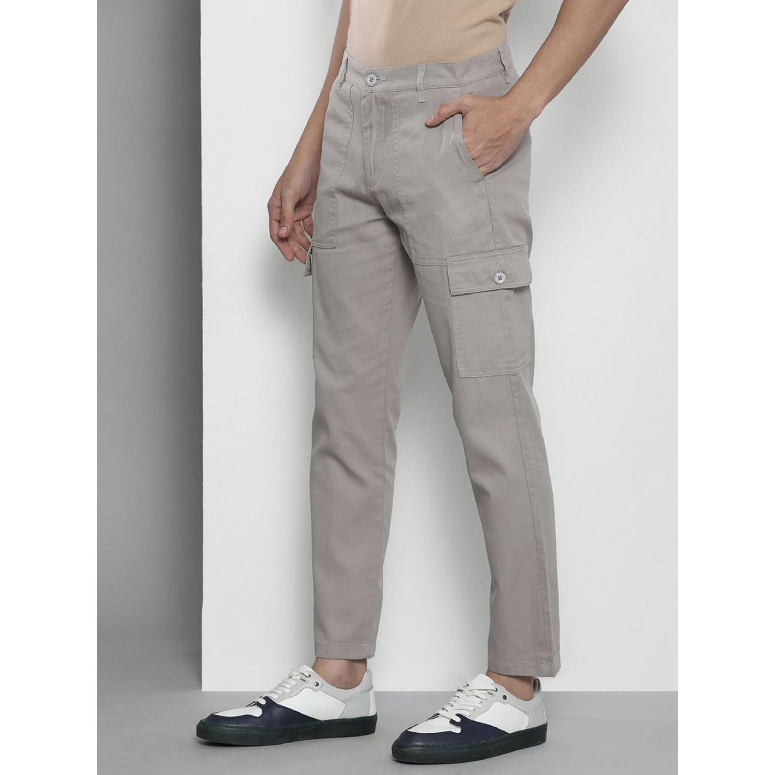 بنطال كارجو بخصر متوسط وقصة ضيقة-men-clothing-trousersandchinos-trousers-image-3