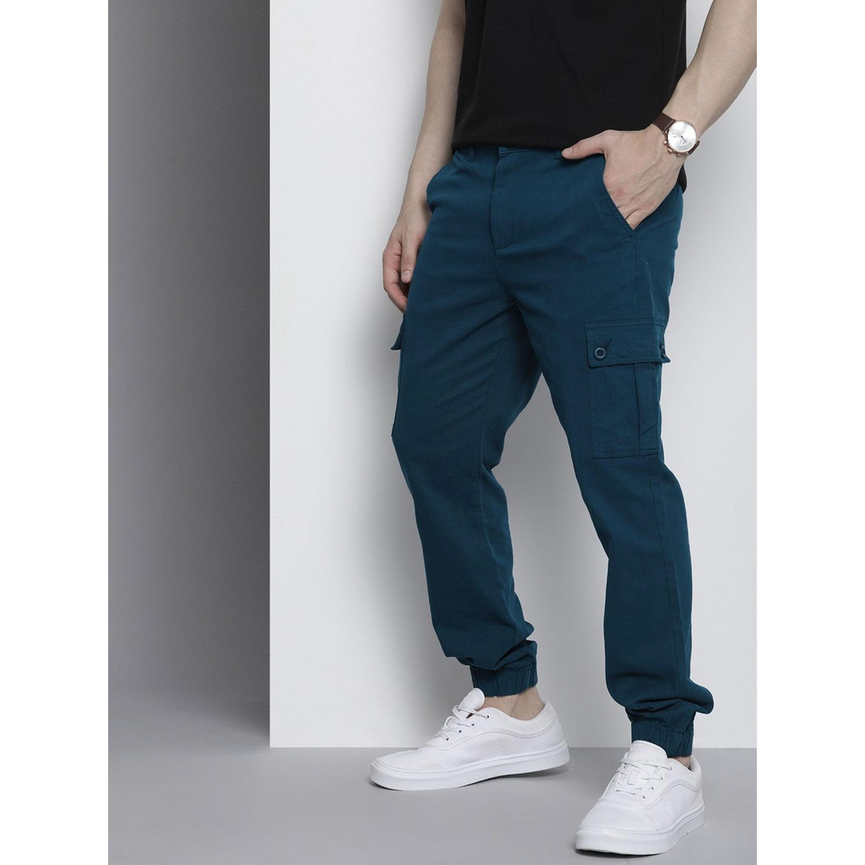 The Indian Garage Co X Styli Men Slim Fit Mid Rise Cuffed Cargo-men-clothing-trousersandchinos-chinos-image-3