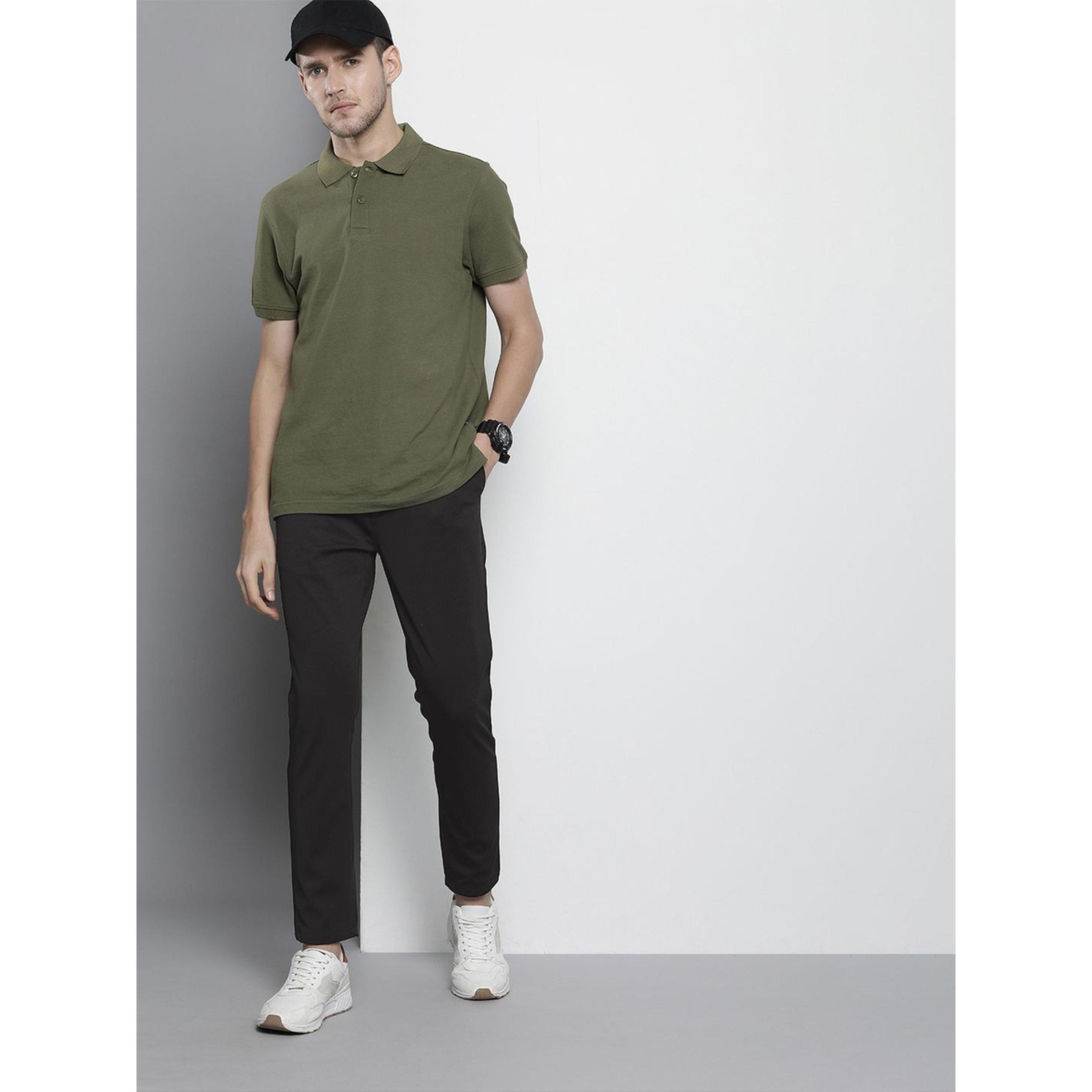بنطال محبوك بخصر متوسط وقصة ضيقة-men-clothing-joggers-image-2