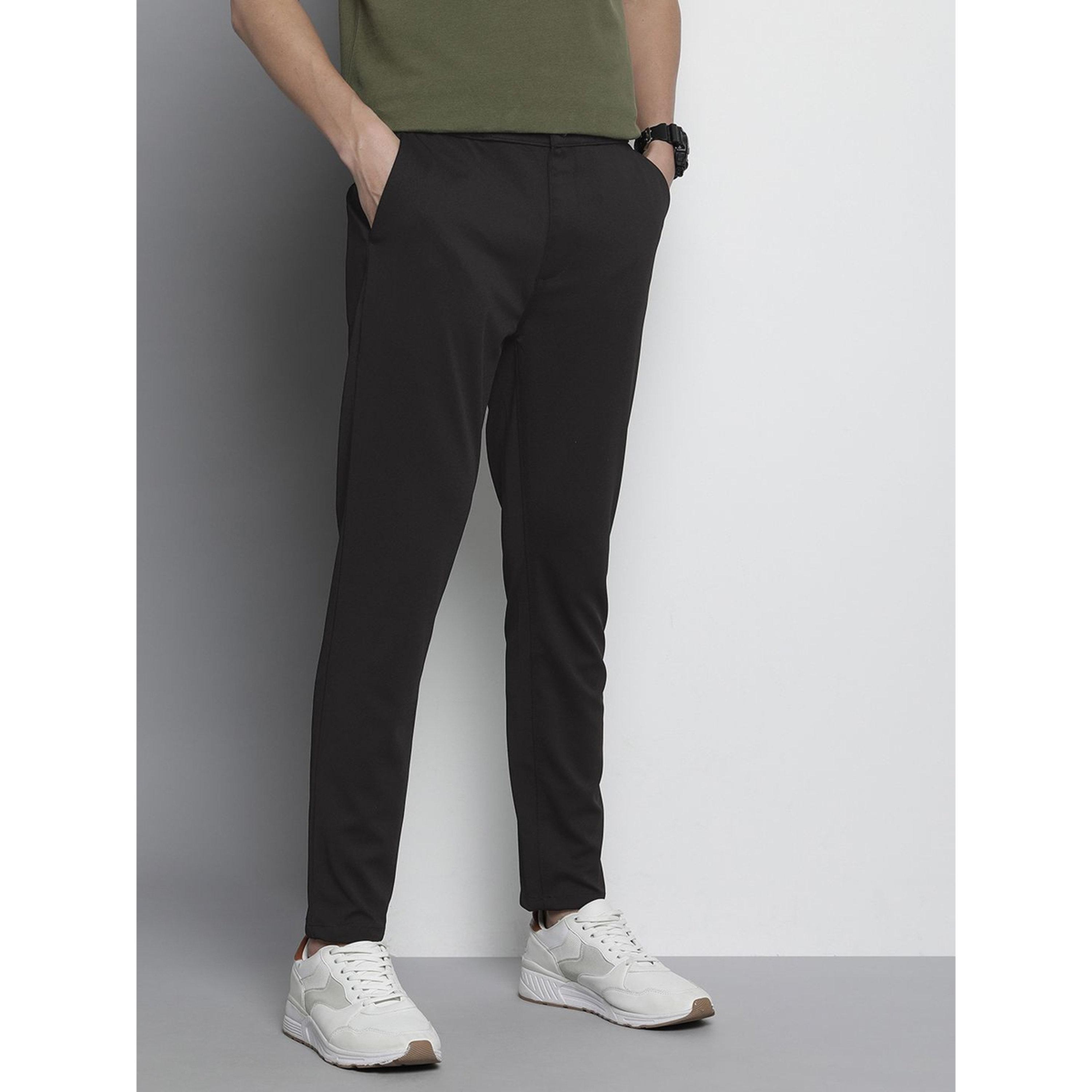 بنطال محبوك بخصر متوسط وقصة ضيقة-men-clothing-joggers-image-5