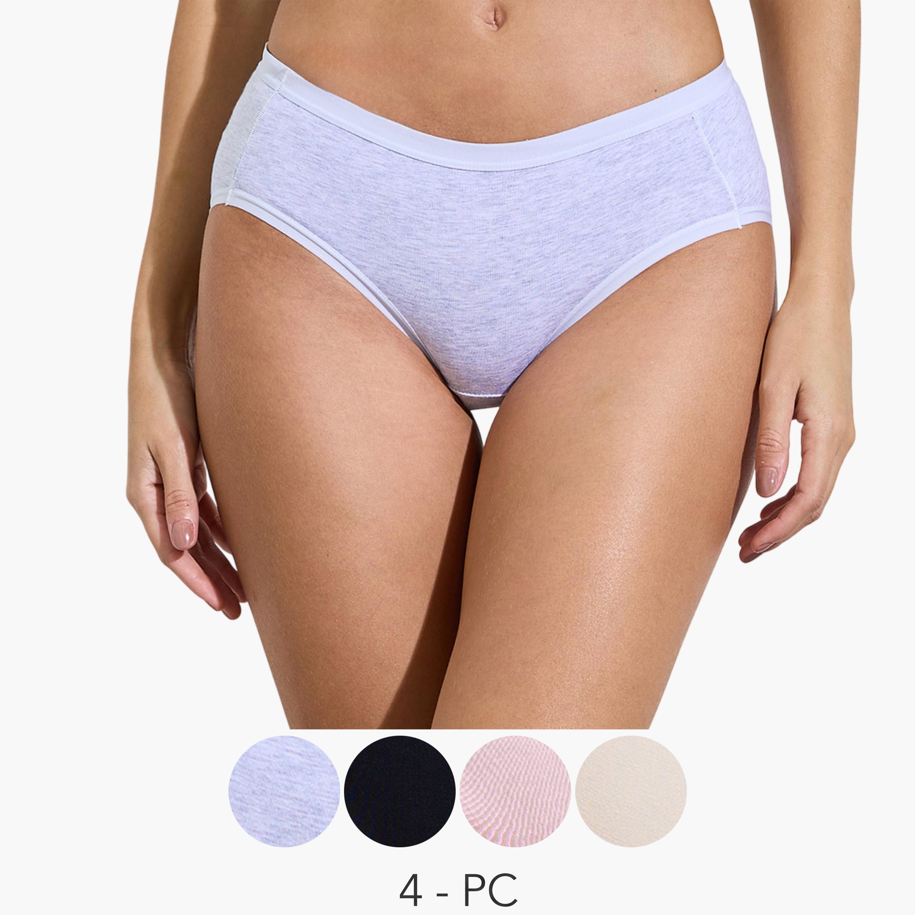 Styli Pack of 4 - Cotton Elastane Full Briefs-women-clothing-lingerie-panties-image-1
